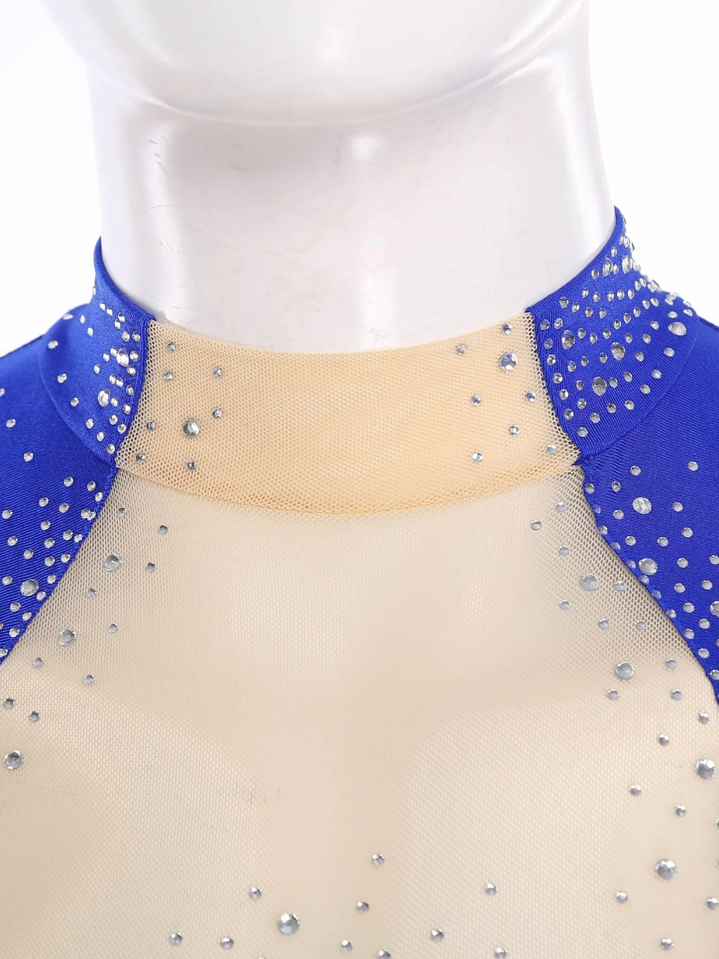 inhzoy Costume Hommes Danse Artistique Paillettes Strass Patinage Figure Ballet Gymnastique