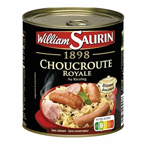 WILLIAM SAURIN - Choucroute Royale 800G - Lot De 3 - Vendu Par Lot