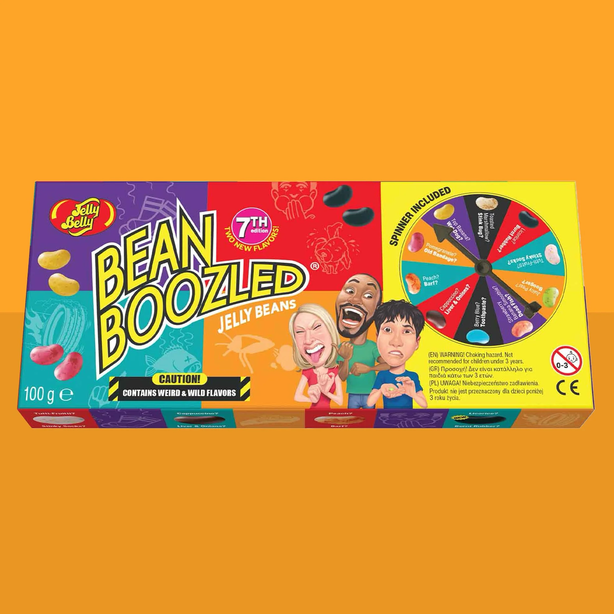 Jelly Belly Bean Boozled 100g Roue – Bonbon Americain Défi Goûts Bizarres Jelly Beans Challenge Jeu Amusant Extrême