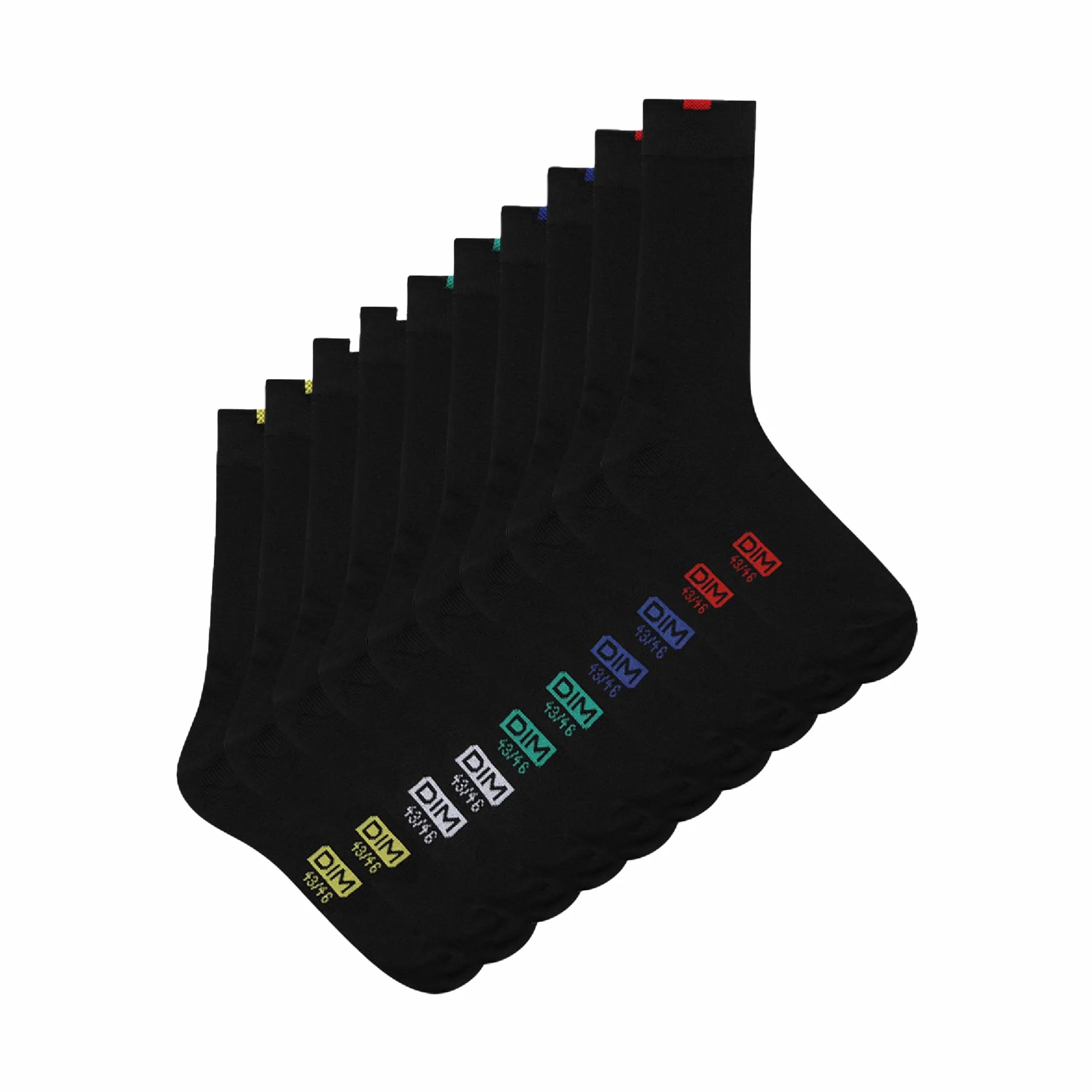 Chaussettes Ecodim x5 Homme Talons Pointes Renforcés Coton Doux Maille Fine
