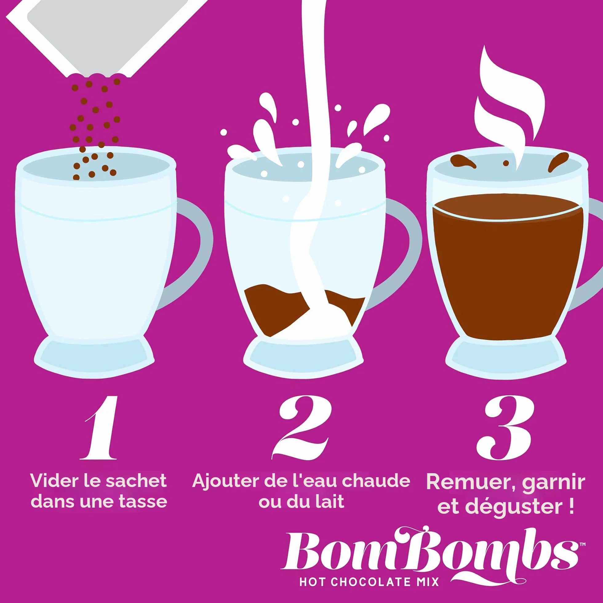 BomBombs, mélange de chocolat chaud avec emballage de mini-tasses, saveurs de dessert incluant Rocky Road, biscuits au beurre, tarte à la citrouille et plus, ensemble de 12