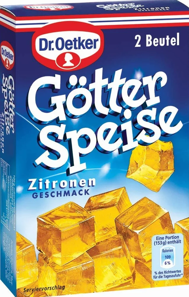 Dr. Oetker - Gelée au citron (Götterspeise Zitronen Geschmack) | Poids Total 23 grams