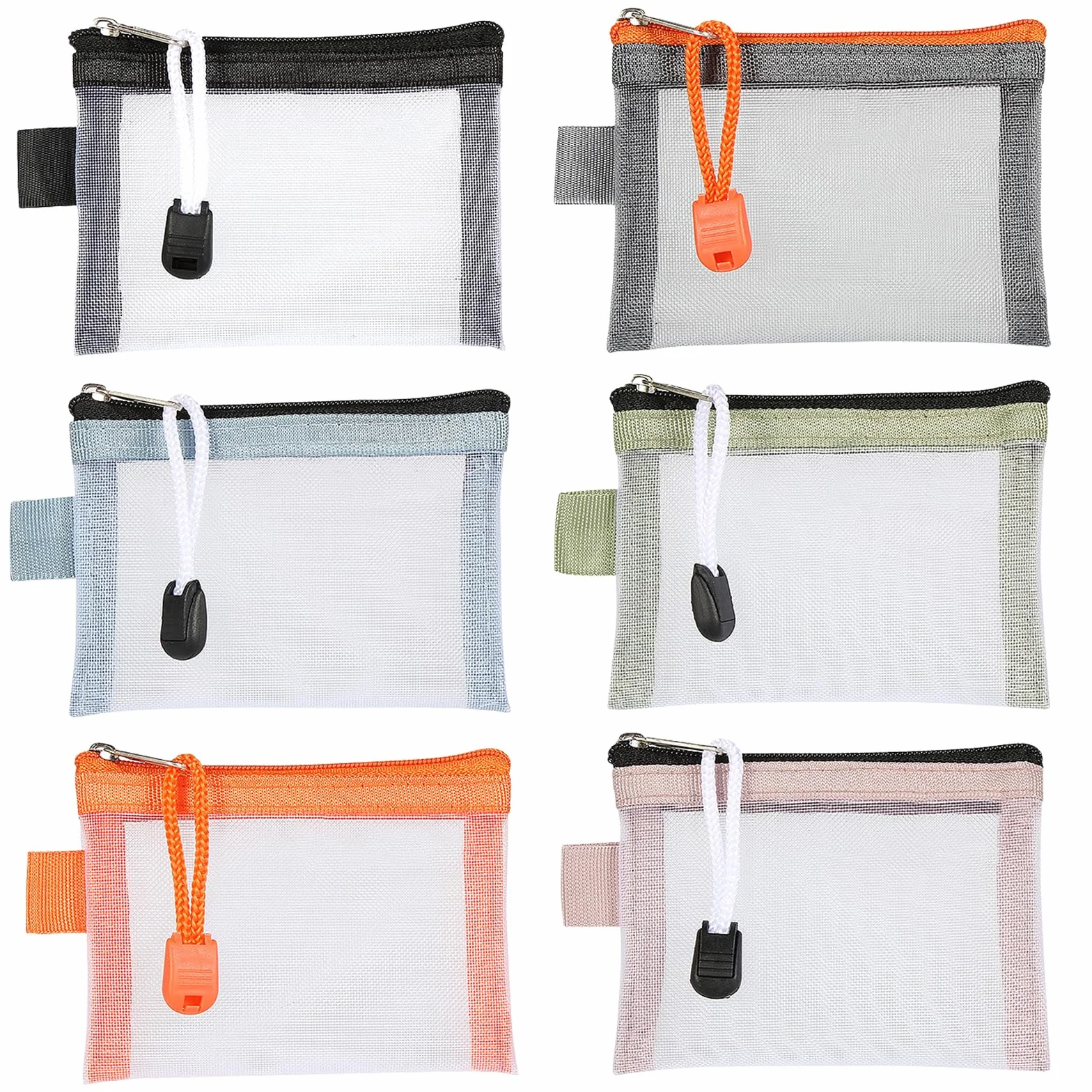 Trousse de Maquillage Petite en Maille, Mini Trousse de Toilette Voyage Imperméable avec Fermeture Éclair