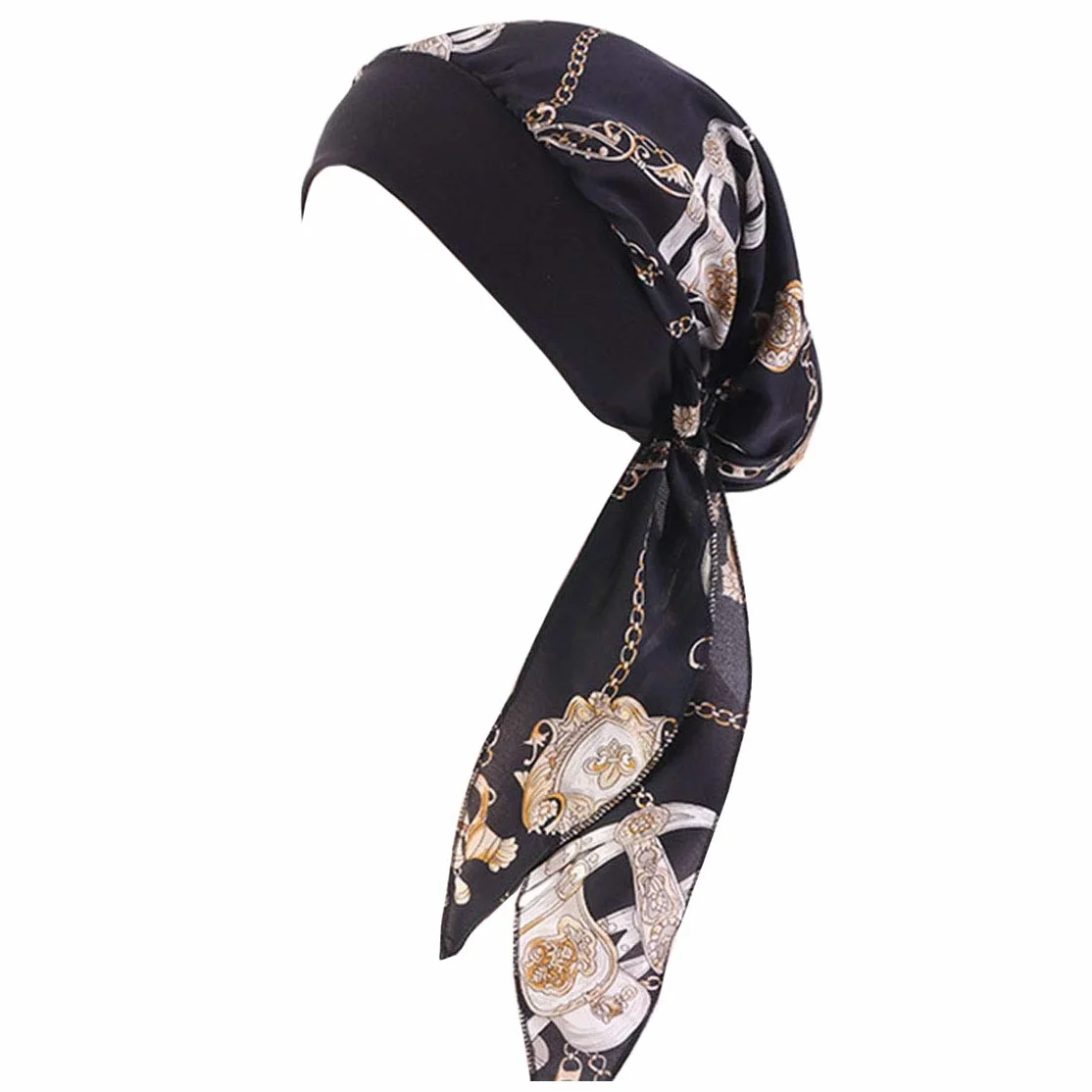 Chimio Turban Femmes Été Élégante Mousseline Bandana Casquette Cancer Confortable Bonnet Nuit Chimiothérapie Perte Cheveux Sommeil