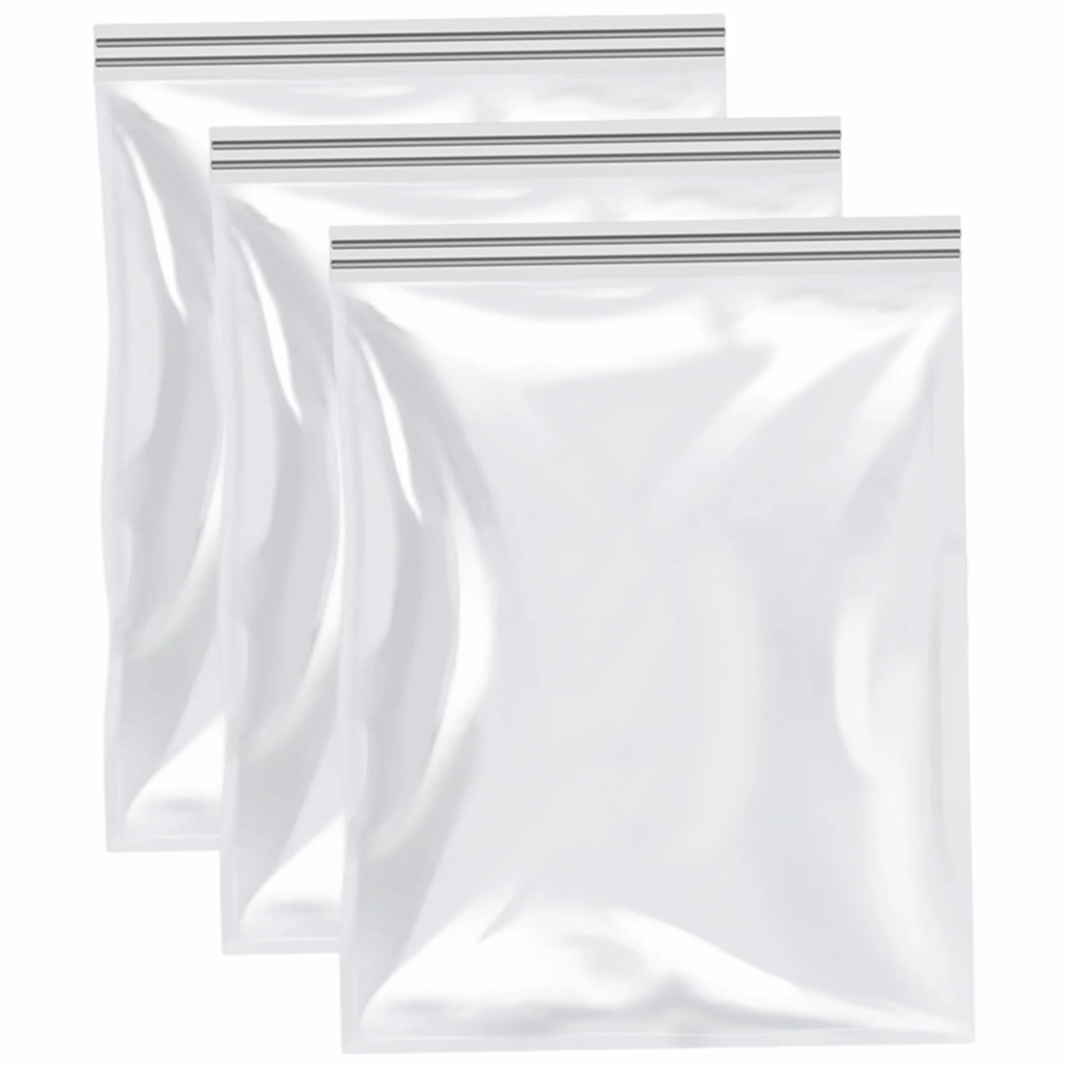 Lot de 3 sacs de nettoyage pour grille de four et rangement sous vide, en polyéthylène épais, transparent, 80 x 60 cm