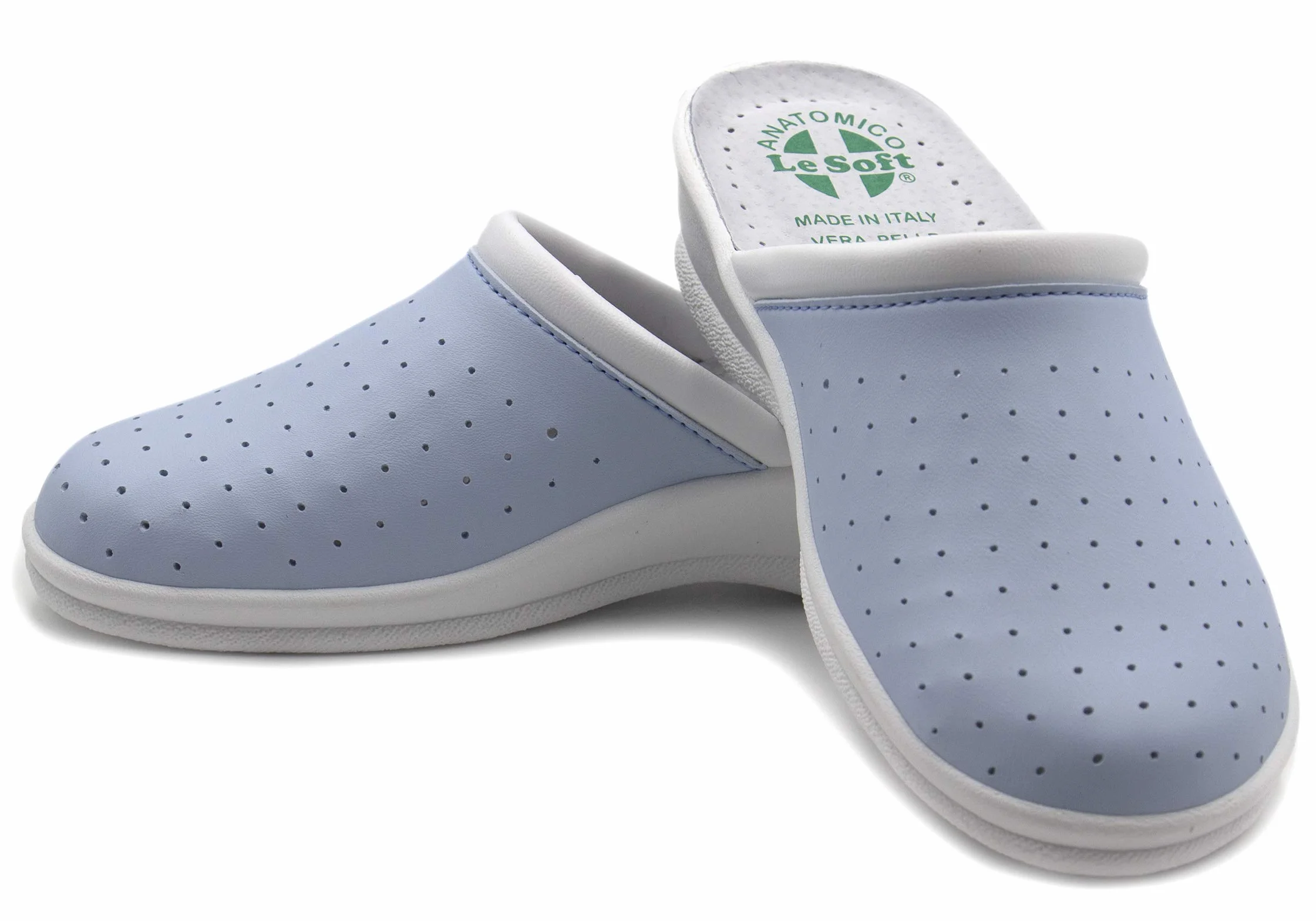 Poligono Pantoufles Sanitaires Homme et Femme, Sabots Fermés Orthopédiques Semelle Anatomique Made in Italy