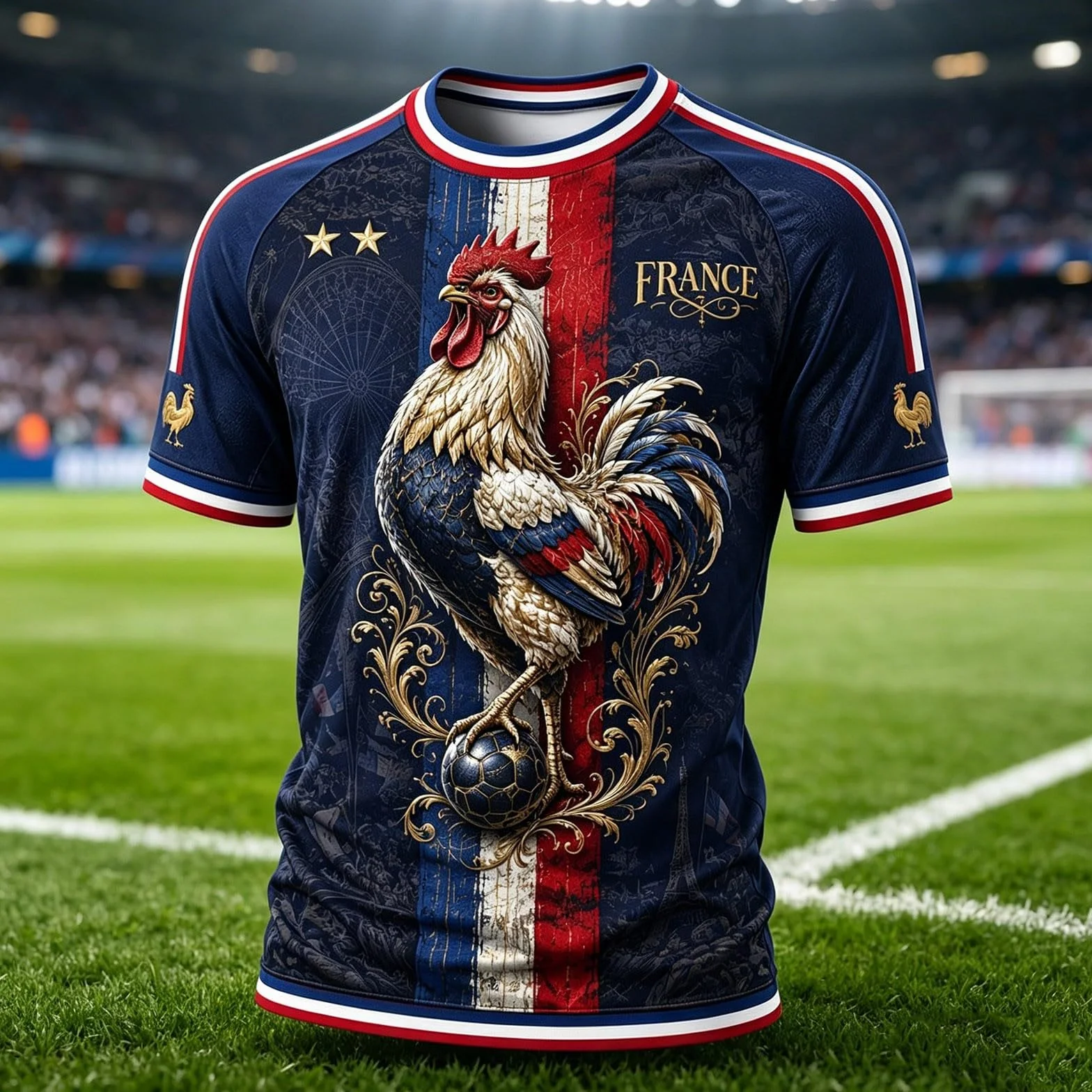 Maillot Foot Homme 2026 Léger Respirant Manches Courtes Col Rond Tshirt Supporter Football