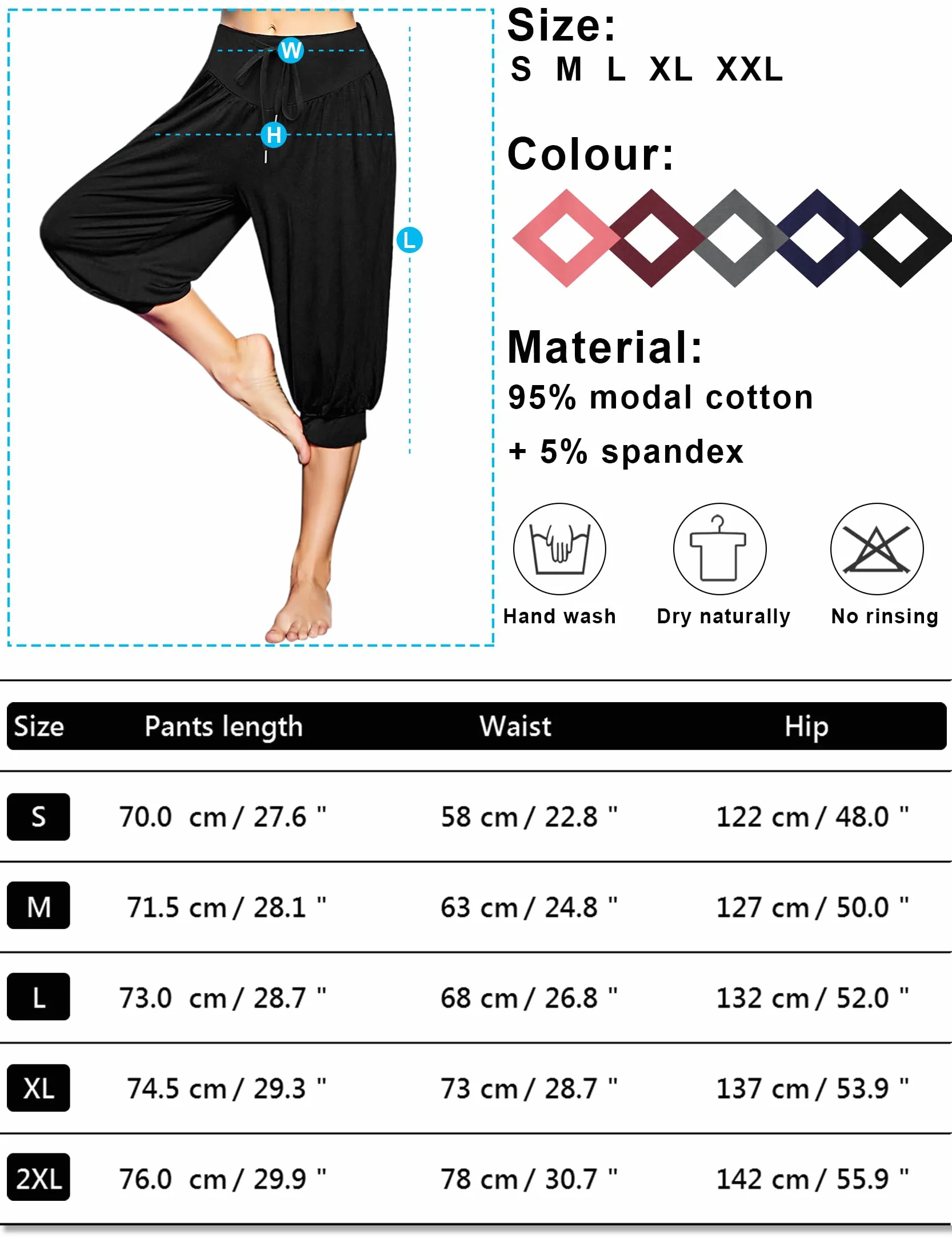 Terecey Pantalon Sarouel Femme Taille Haute Pilate Yoga Fitness Danse