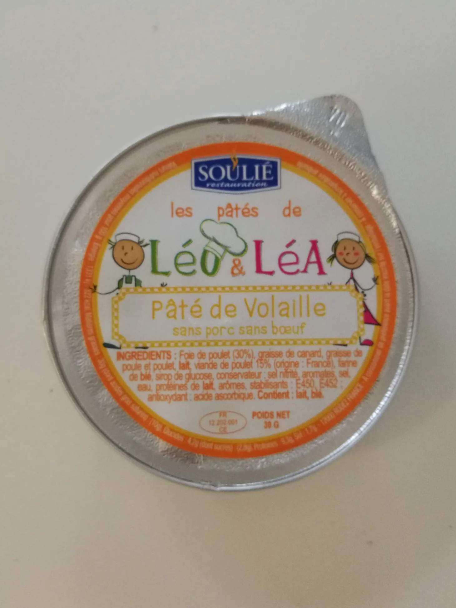 barquettes de pâté de volaille 30g (24)