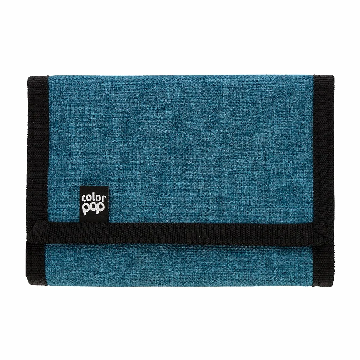 Color Pop Portefeuille à Scratch PU 13,5 x 10 cm Couleur Pétrole et Noir