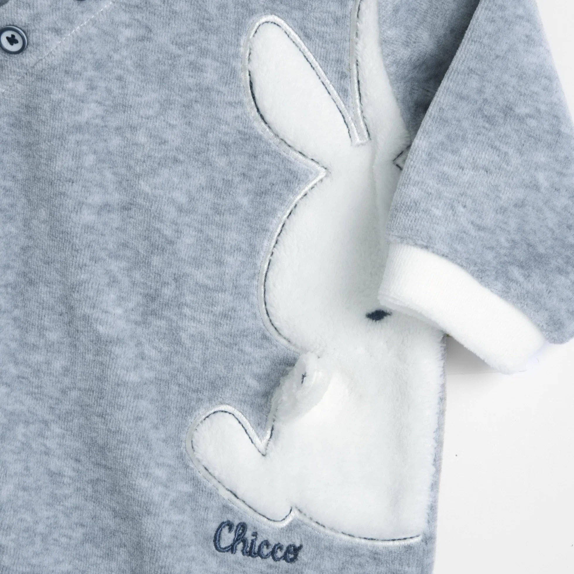 Chicco Grenouillère Bébé Chenille Chaude Douce Ouverture Frontale Hiver 0-24 Mois