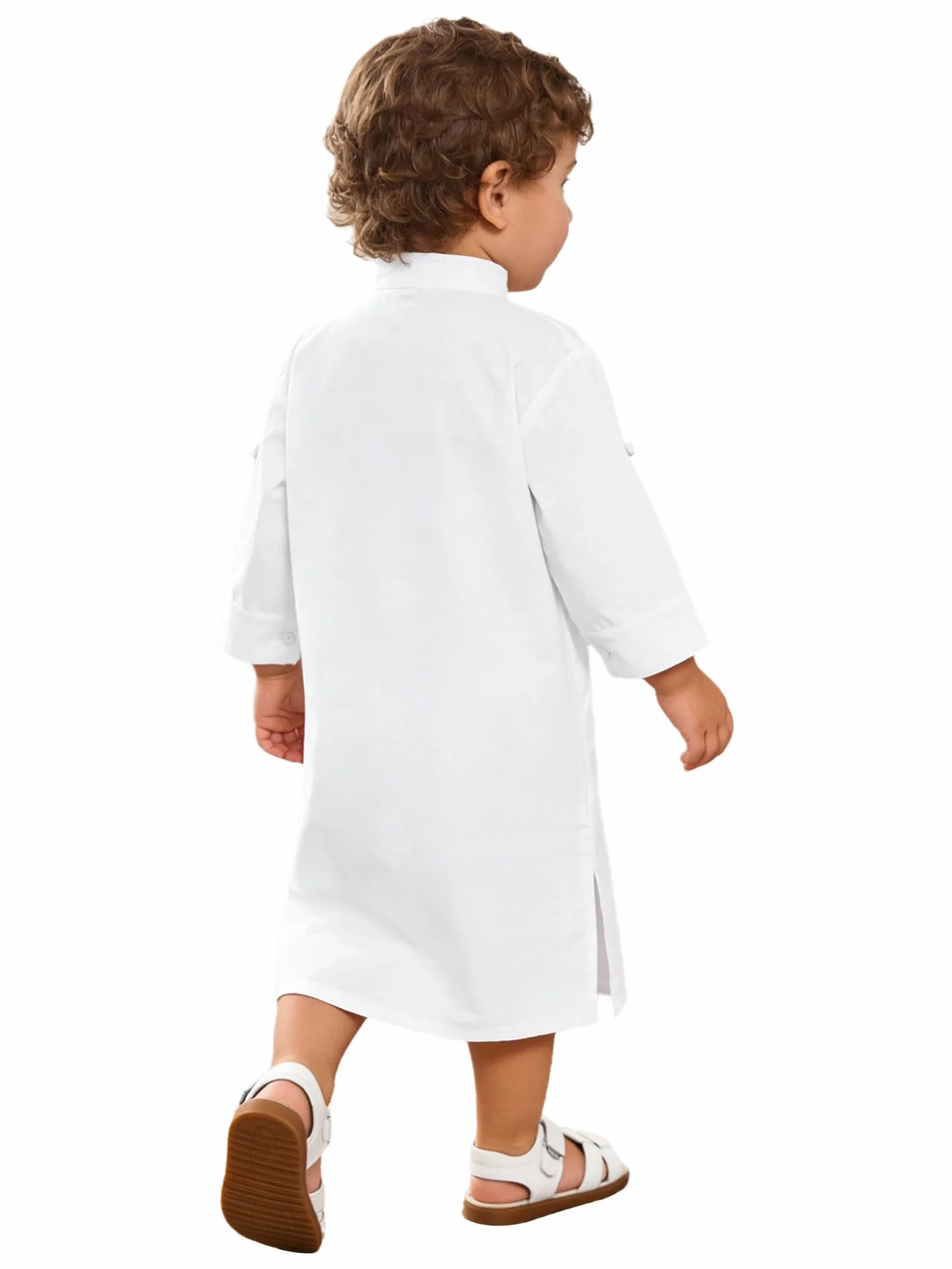 Thobe Arabe pour Bébé Garçon Robe Prière Abaya Eid Kaftan