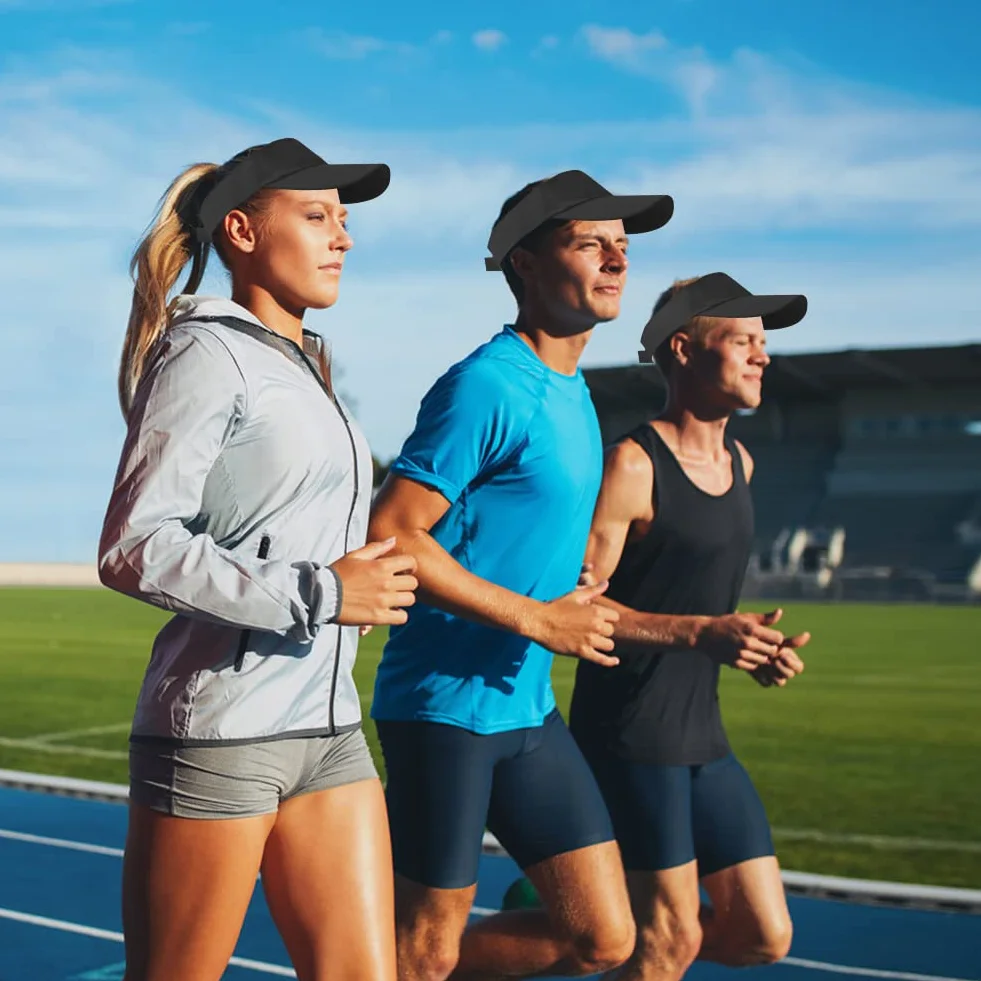 Aomig Visière Casquette Anti UV Femmes Réglable Été Base-Ball Golf Tennis Hommes Soleil Beach
