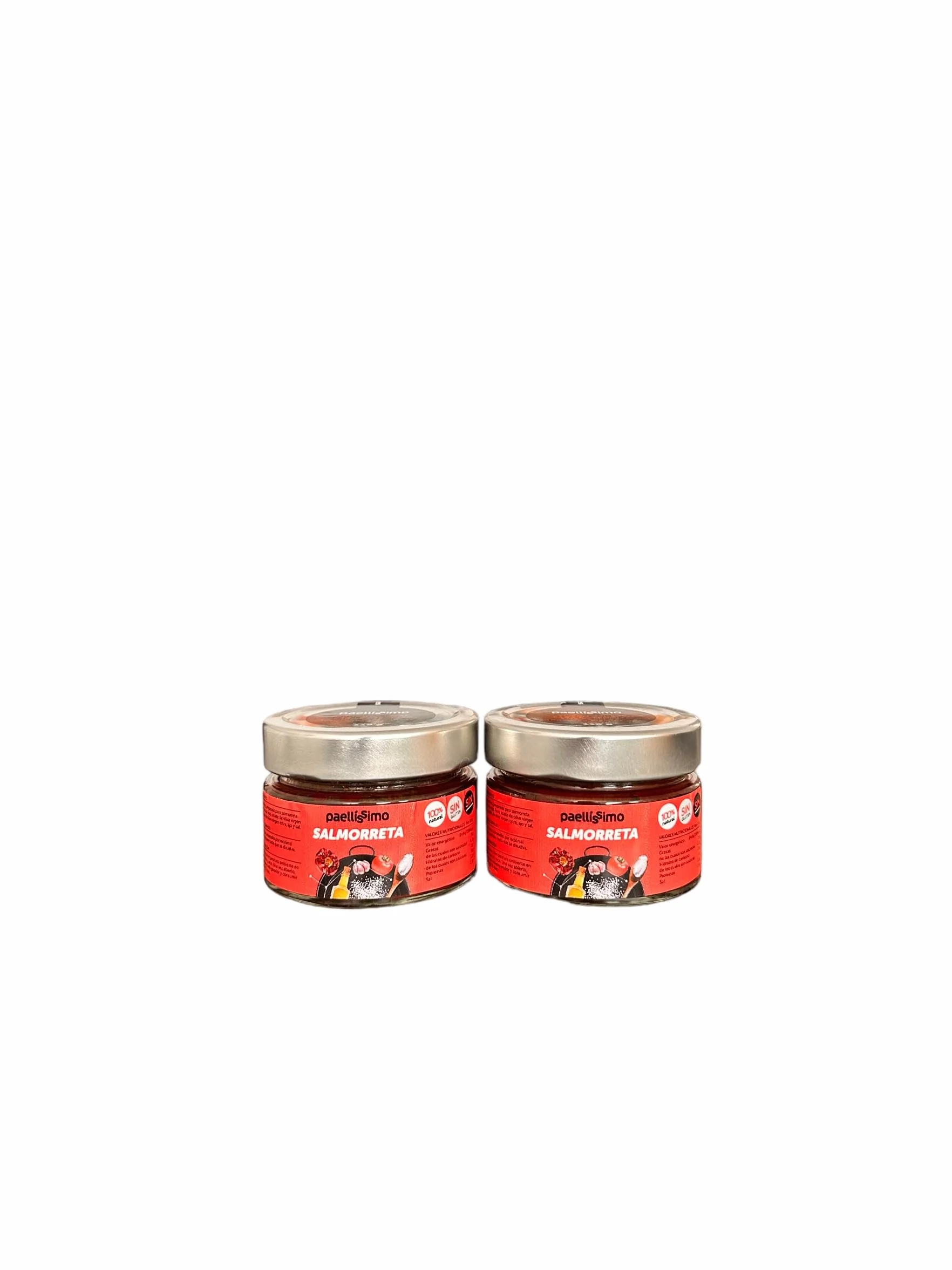 Paellissimo - Salmorreta pour Paella, Salmorreta Alicantina, Salsa Salmorretta, Sofrito pour améliorer le goût de vos paelles, riis, Fideuás et poêle - 2 pots de 110 gr (22 portions par pot)