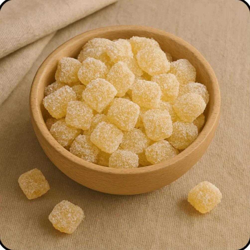 Gingembre Confit En Cubes 500g - Morceaux De Gingembre Sucrés, Idéal Pour Thé, Infusions, Pâtisserie, Desserts, Snacks Et Cuisine Maison