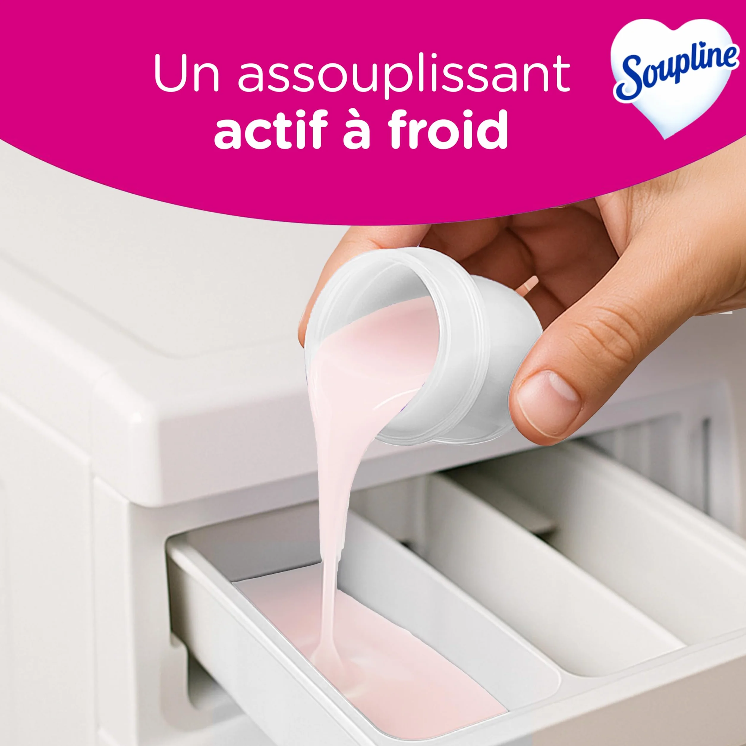 SOUPLINE Adoucissant Linge Hypoallergénique Concentré Senteur Amande Douce, Assouplissant Linge Formule Améliorée pour Plus de Douceur*, Assouplissant Textile Liquide, Soupline Lot de 3x1,35L