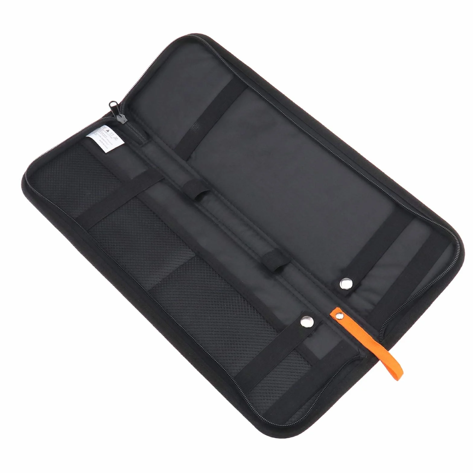 Sac de rangement en nylon noir 40,6 x 12,7 x 2 cm pour homme avec pinces à cravate et boutons de manchette