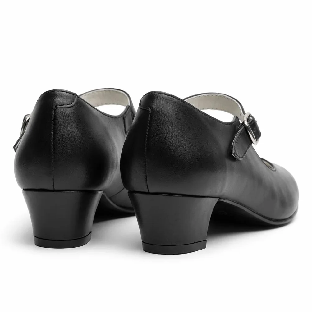 Escarpins Mary Jane en Cuir Faits à la Main Talon Haut ou Bas Chaussures Femme 24-41