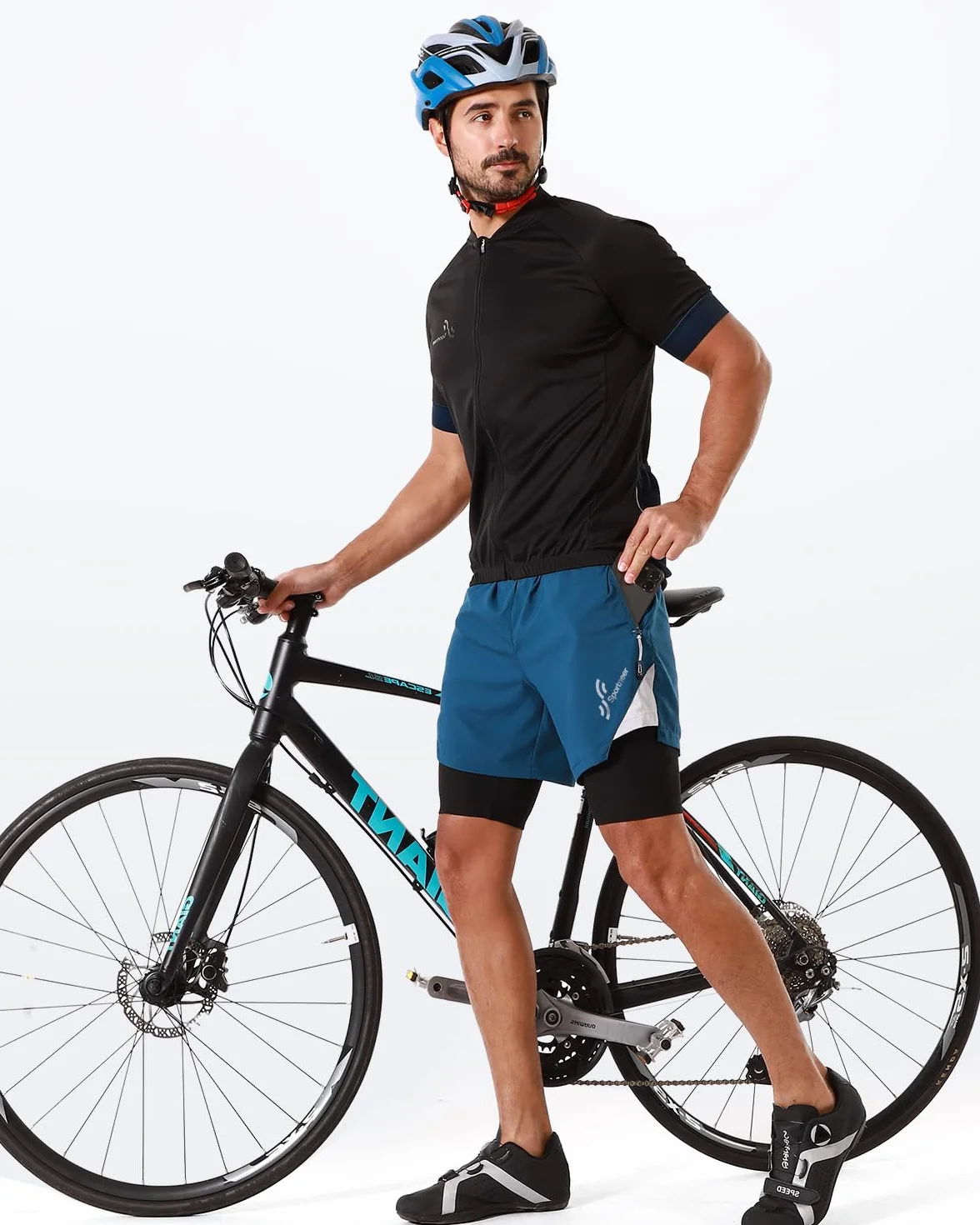 Sportneer Pantalon de cyclisme homme rembourrage 3D Taille M 3XL