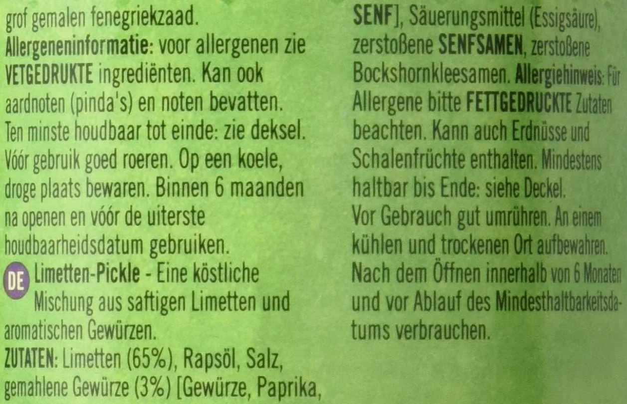 Patak's Lot de 2 cornichons à Citron Vert de Medium 283G