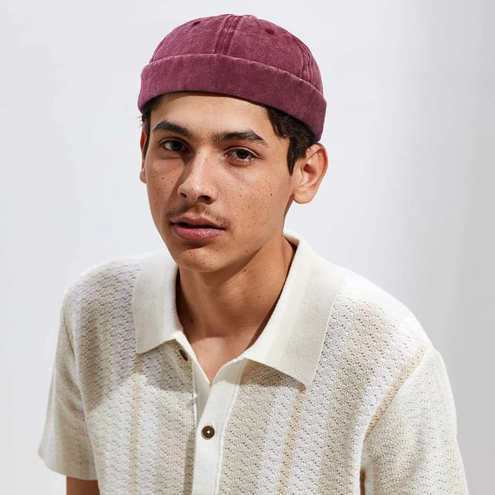 MESU Docker Cap Worker Sailor Hat Bouclé Vintage Bonnet
