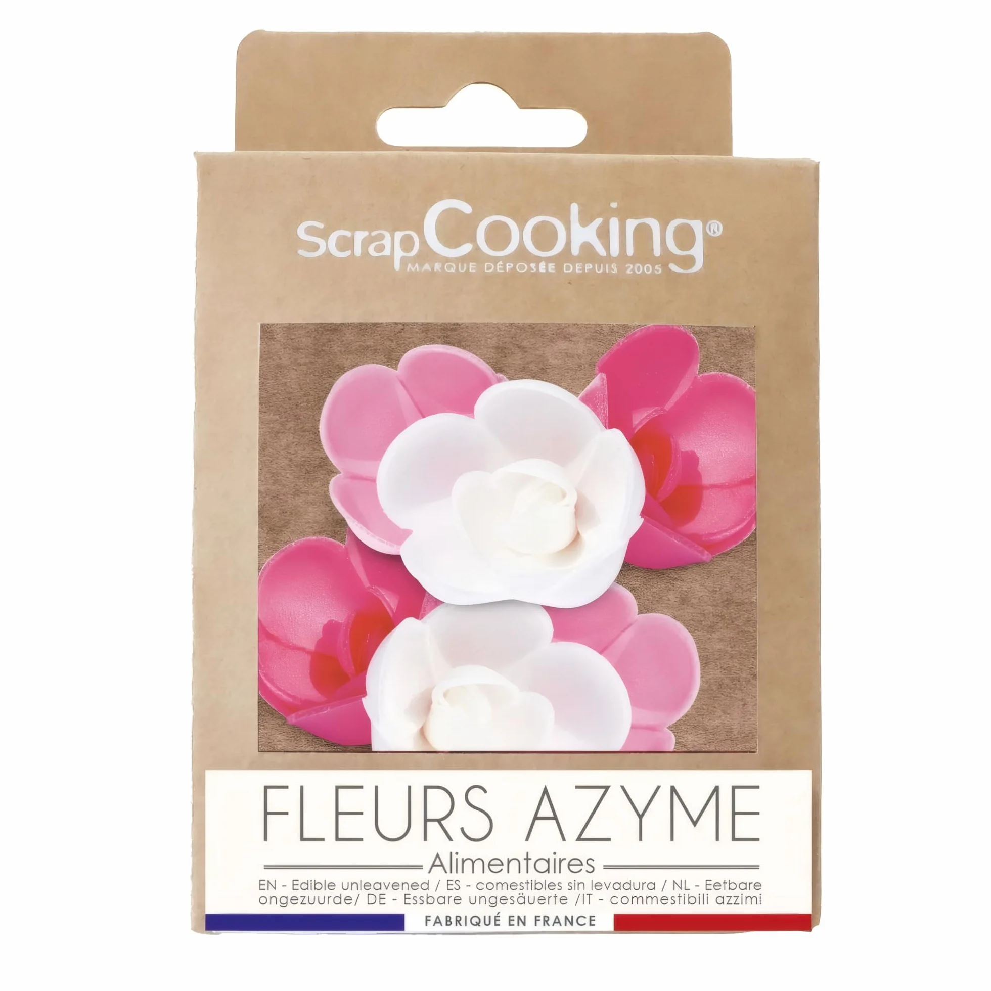 ScrapCooking - 6 Roses en Azyme - Décoration Alimentaire Pâtisserie Gâteau Dessert - Déco Fleurs - Fabriquées en France - 2264