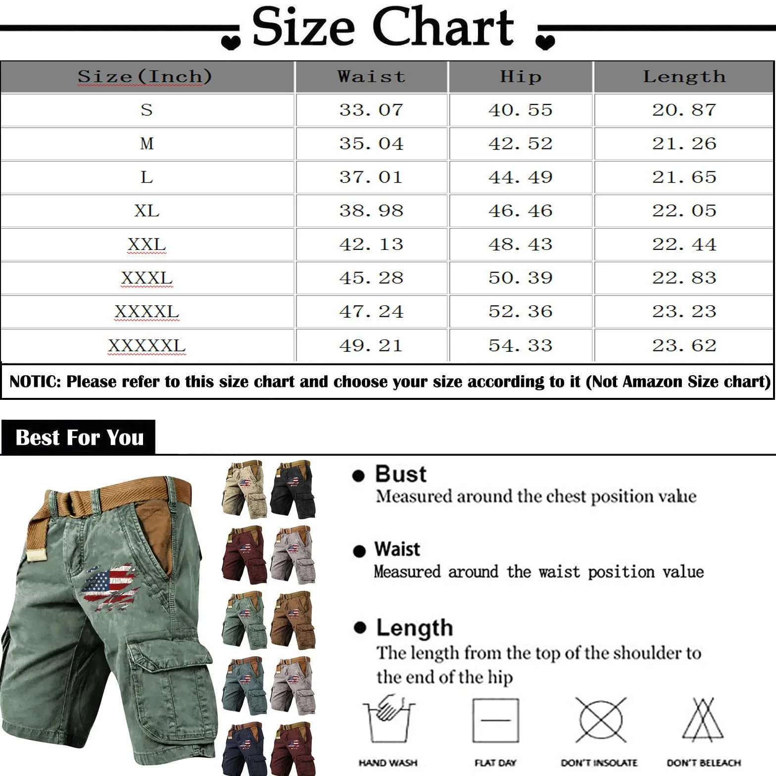 Générique Shorts Hommes Cargo Vintage Été Travail Bermudas Pantalon Court Plusieurs Poches