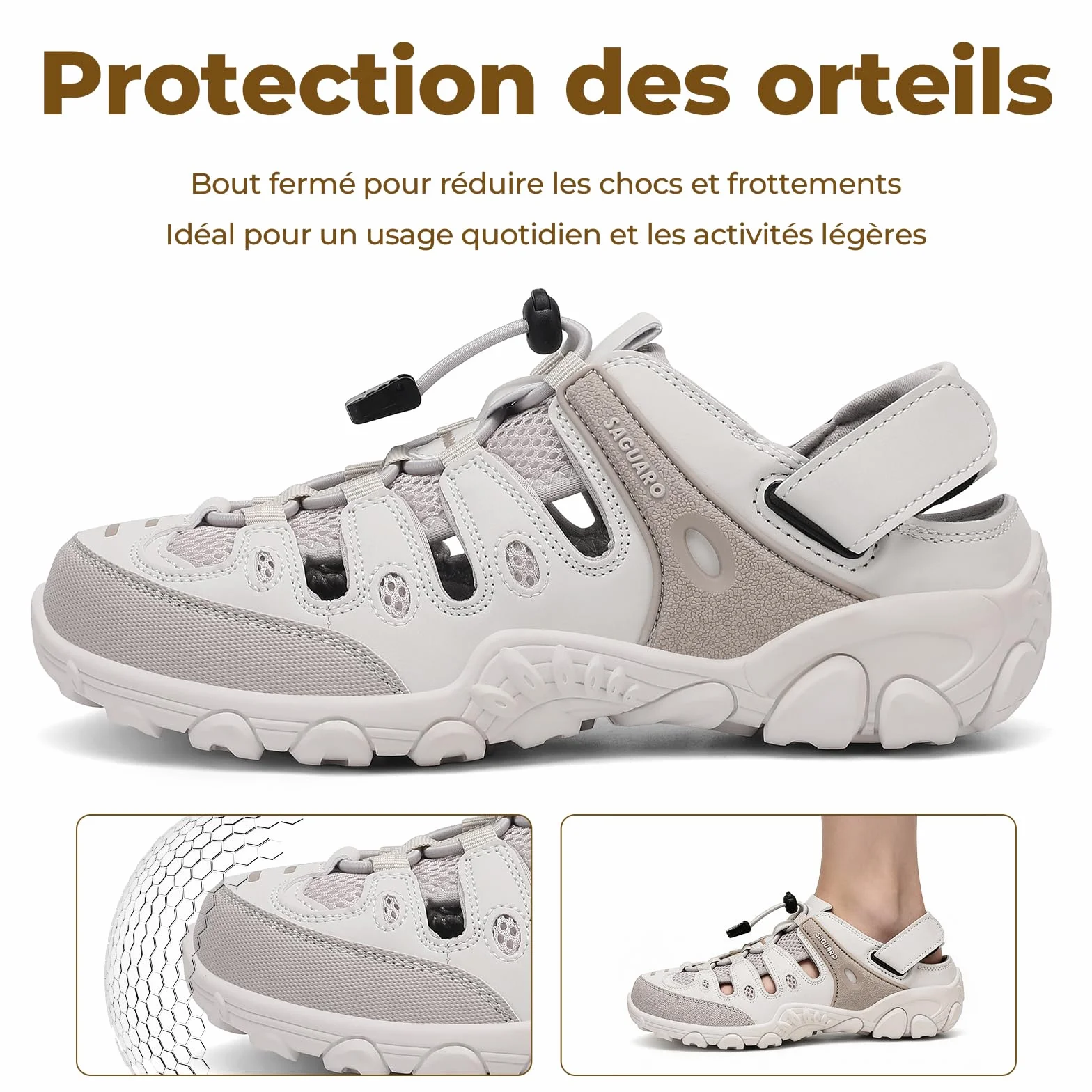 SAGUARO Sandales Femme Antidérapantes Respirantes Trekking Randonnée Outdoor 36-42 EU