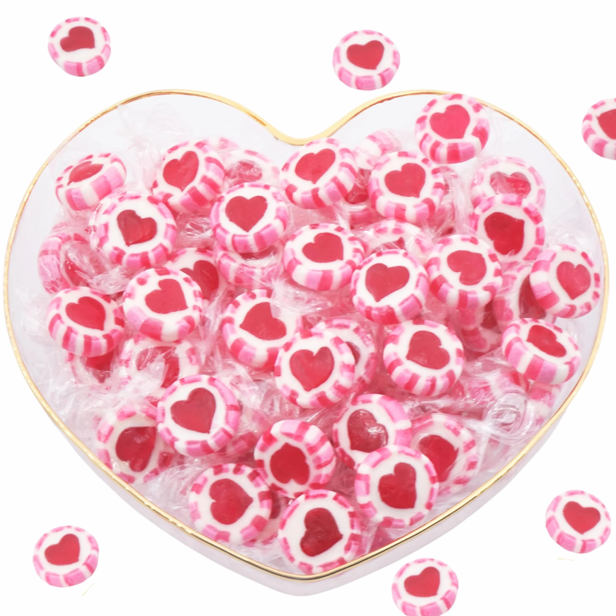 EinsSein Dragées Cœur Mariage Rose Rouge Blanc 500g | 130 Bonbons Cœur Décoration Table | Cadeaux d’Accueil pour Mariage Baptême Anniversaire Communion