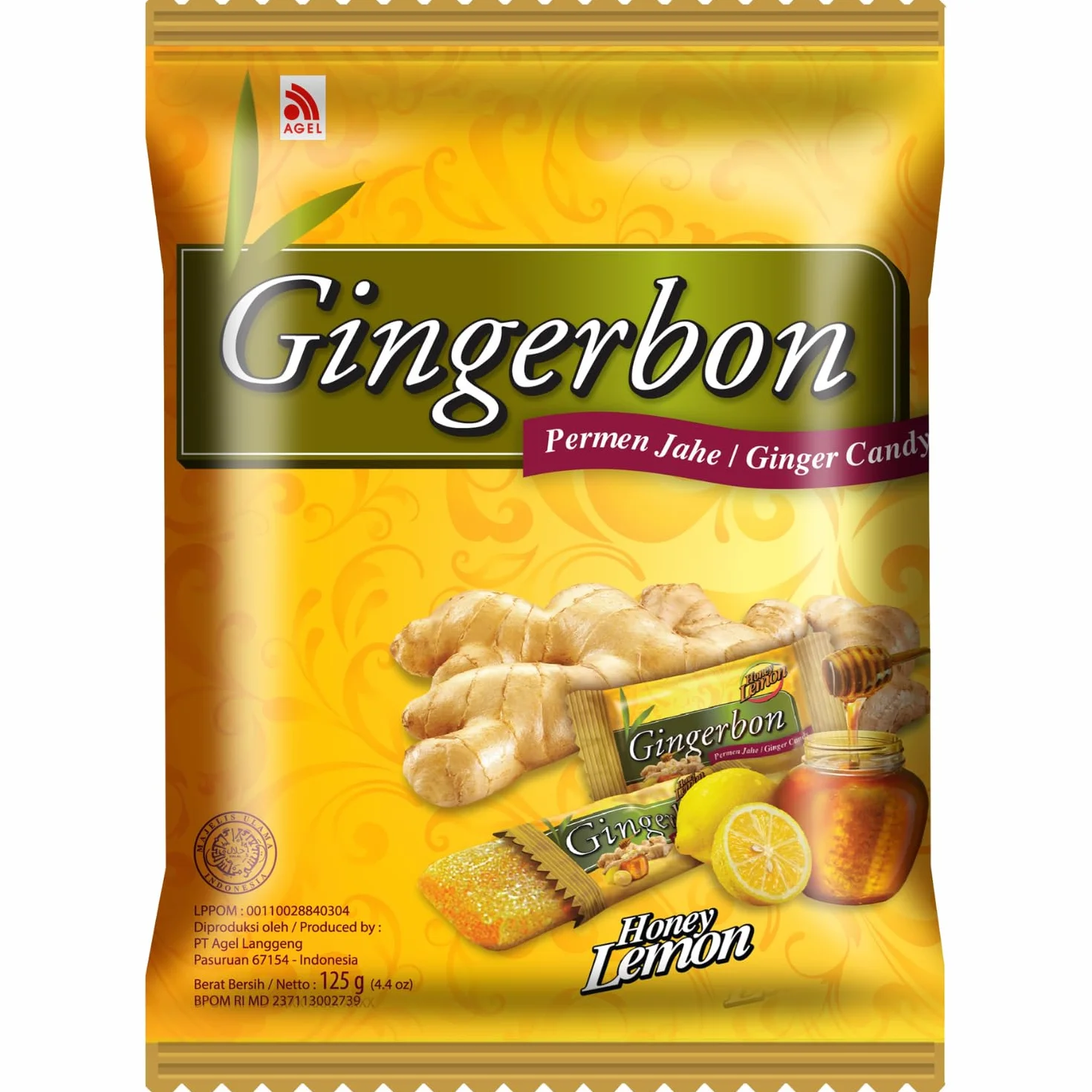 GINGERBON - Bonbons au gingembre et au miel - (1 X 125 GR)