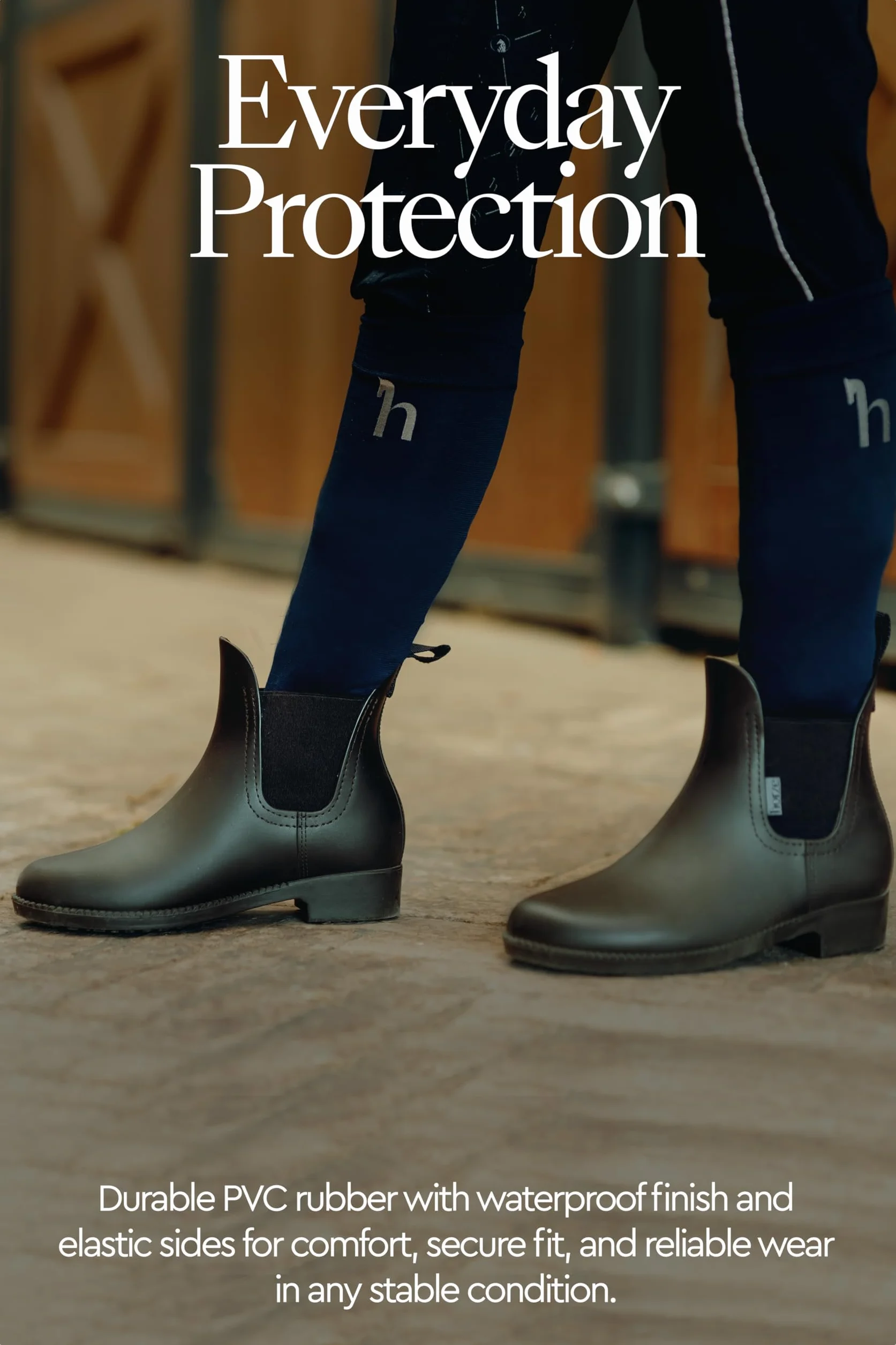 HORZE Bottines d'équitation imperméables en caoutchouc femme