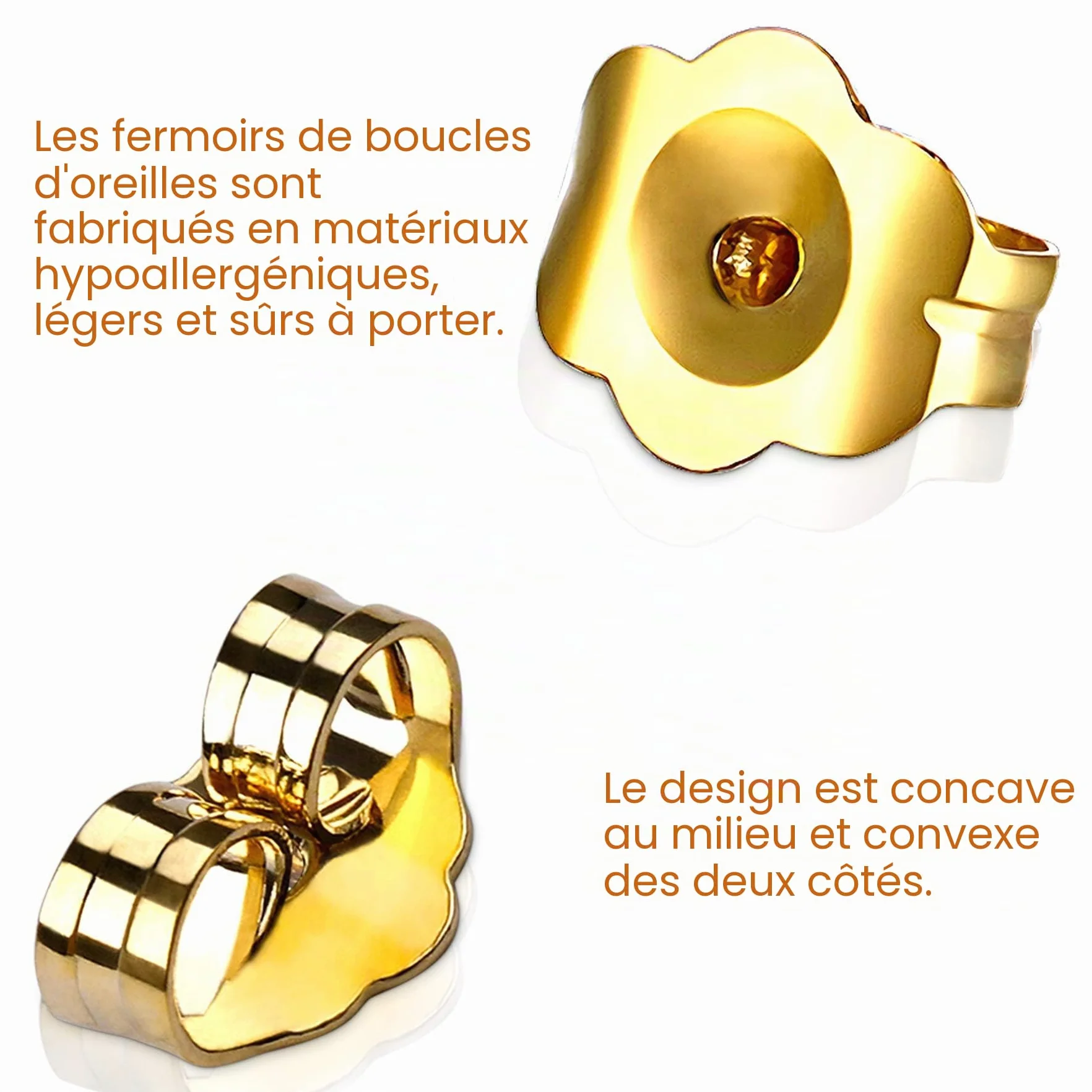 SANNIX 30 pièces fermoirs de boucles d'oreilles de remplacement sécurisés
