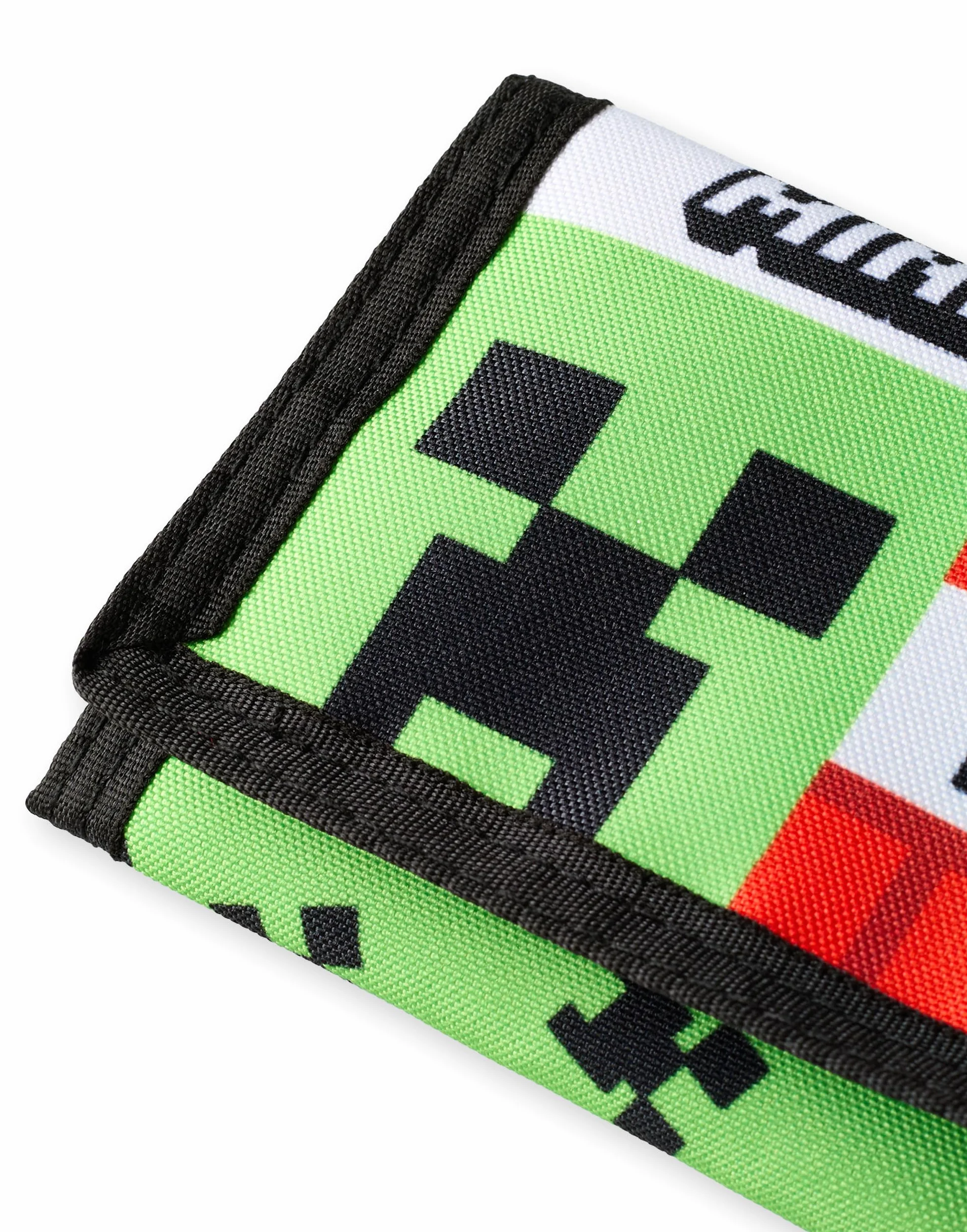 Portefeuille Minecraft pour Garçons Triptyque Vert Creeper TNT Block avec Sangle
