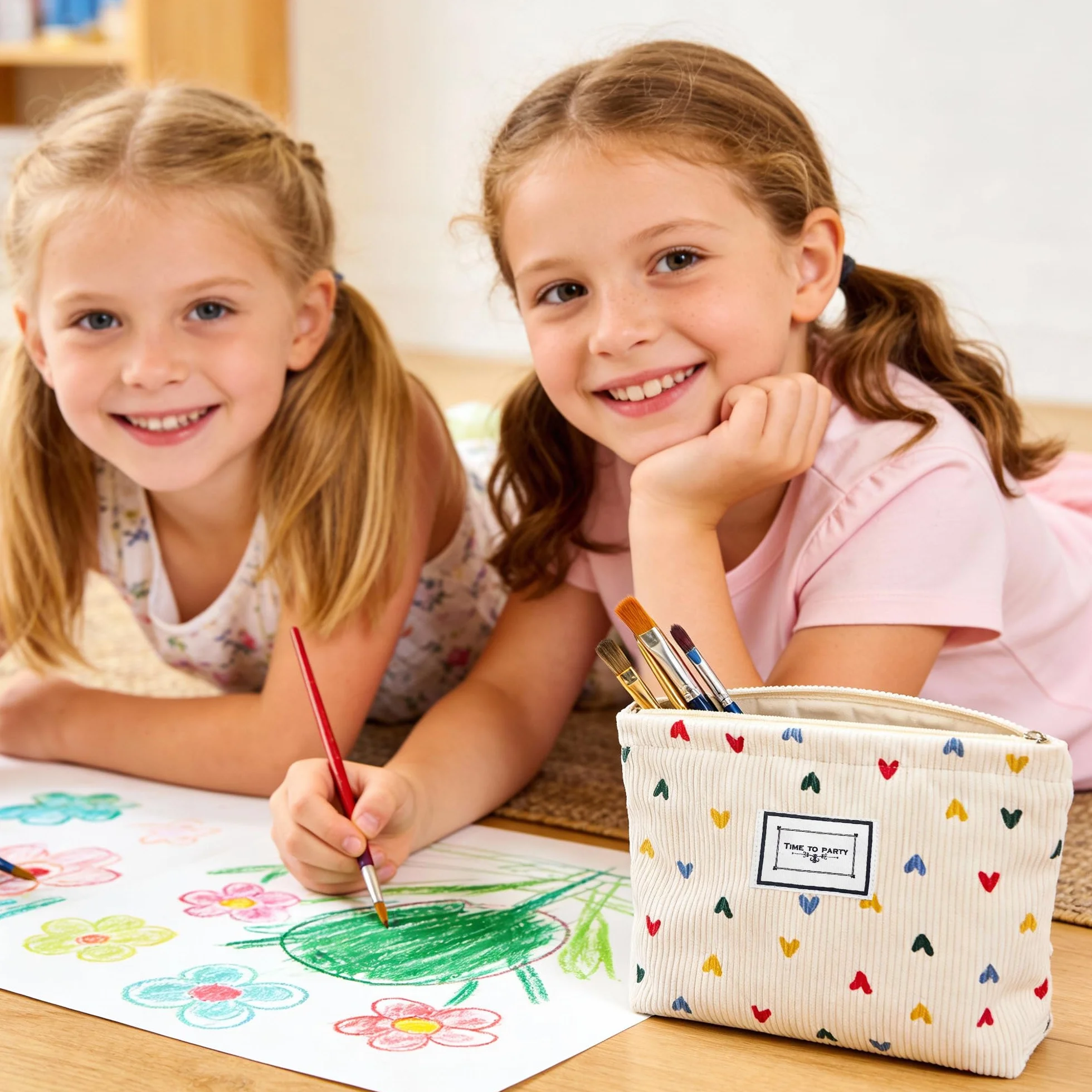 Trousse de Toilette Femme Maquillage Bebe Enfant Grande Pochette Sacoche