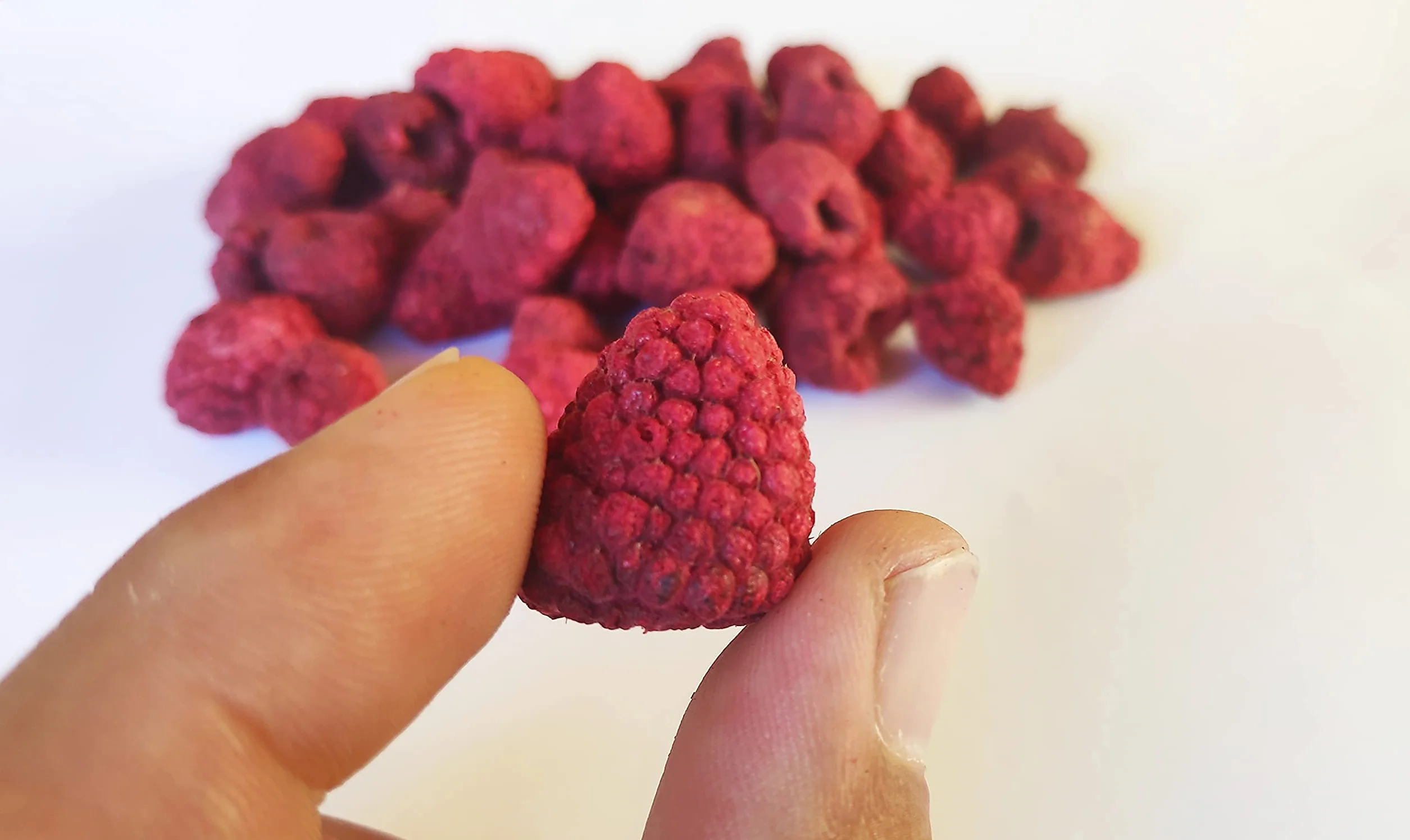 Framboise Lyophilisée | Naturel Framboises Séchées | Fruits Seches Lyophilisateur | Fruits Secs Fruits Frais Lyophilisés | Freeze Dried Raspberry | Gefriergetrocknete Himbeeren | ZingyZoo (90g)