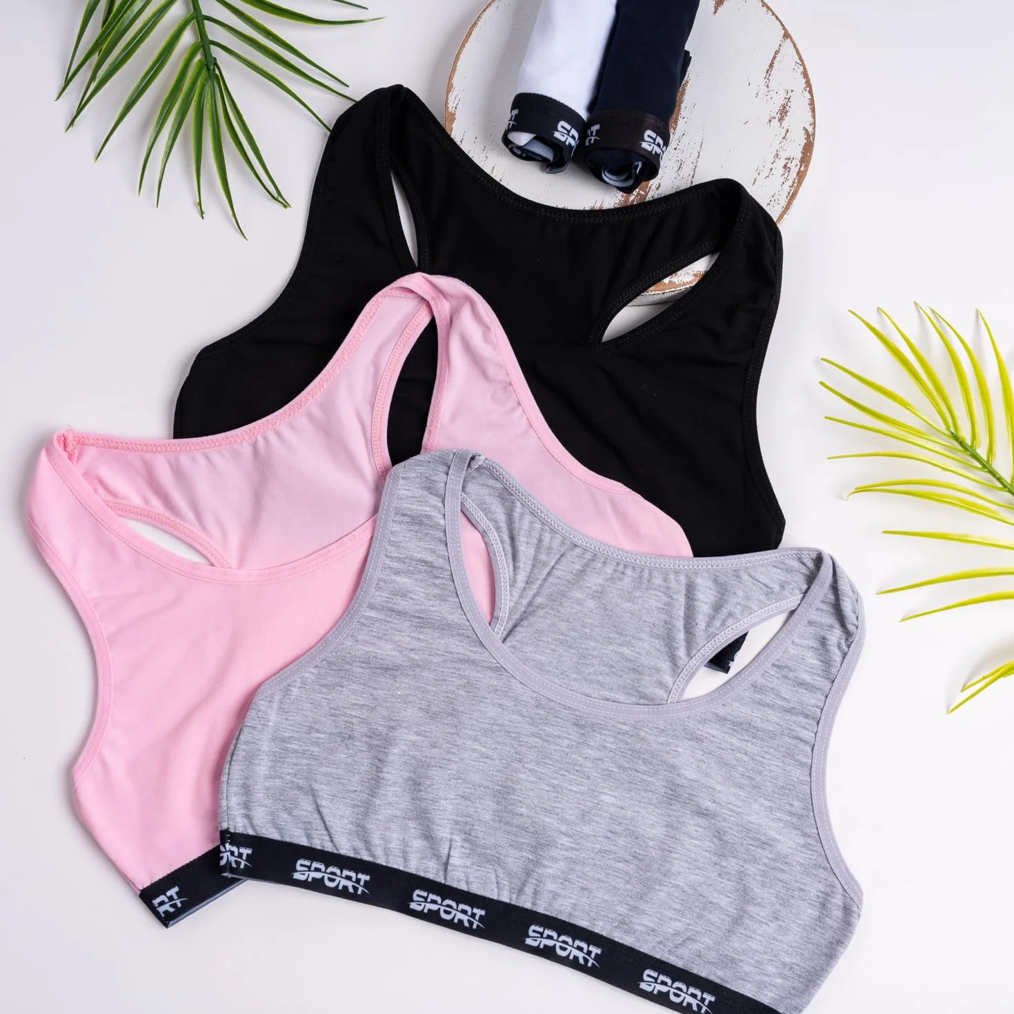 LOREZA Brassières en Coton pour Fille M-2-14-15 Ans