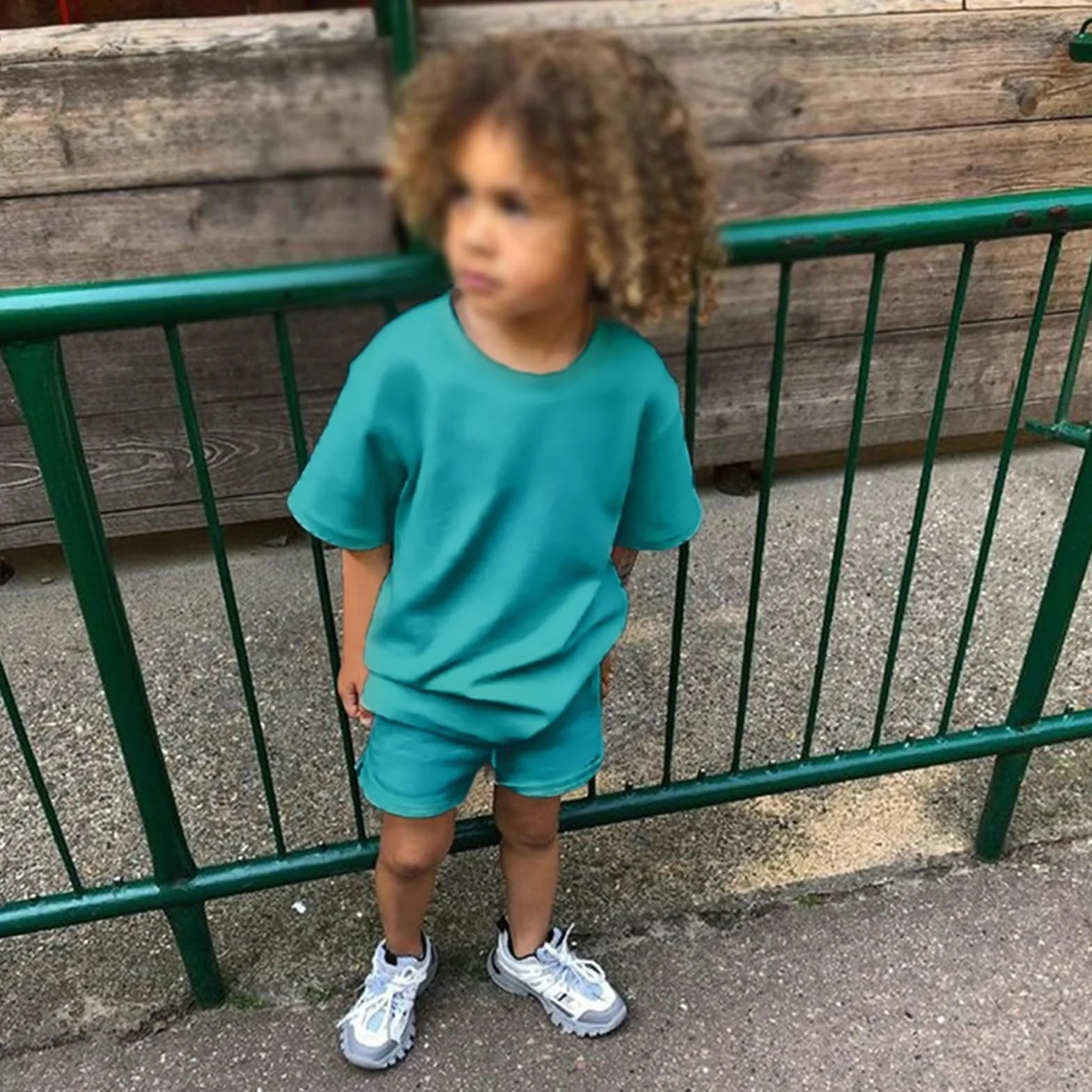 Ensemble Enfant Garcon Été 2 Pièces Vêtements Short Tee Shirt Couleur Unie Manches Courtes Confortable Respirant Casual Jogging