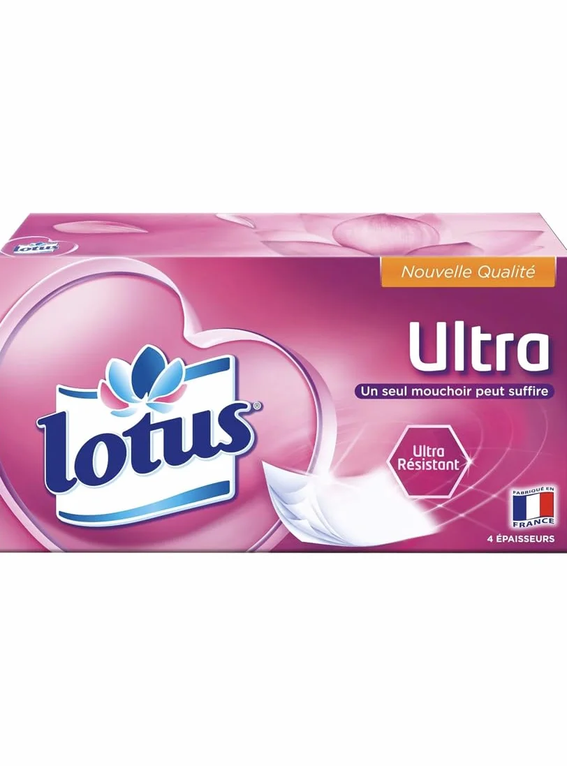 résistante 216 Mouchoirs blanc en boîte (Lot de 3 Boîtes x 72 Mouchoirs) 4 épaisseurs pour plus de confort