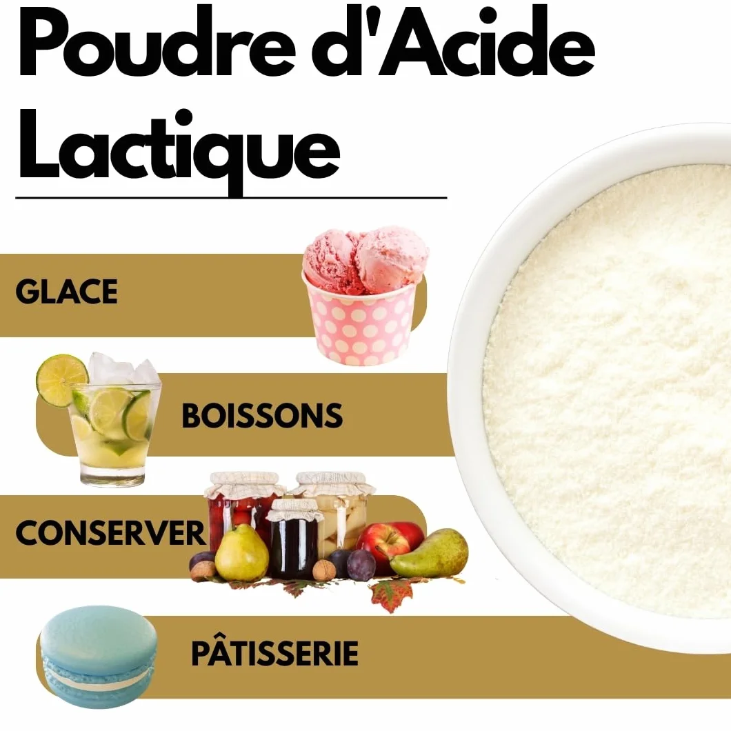 SaporePuro Acide Lactique en Poudre 1 kg – Qualité Alimentaire Pure – Pour Boulangerie, Produits Laitiers, Boissons Fermentées et Usage Cosmétique