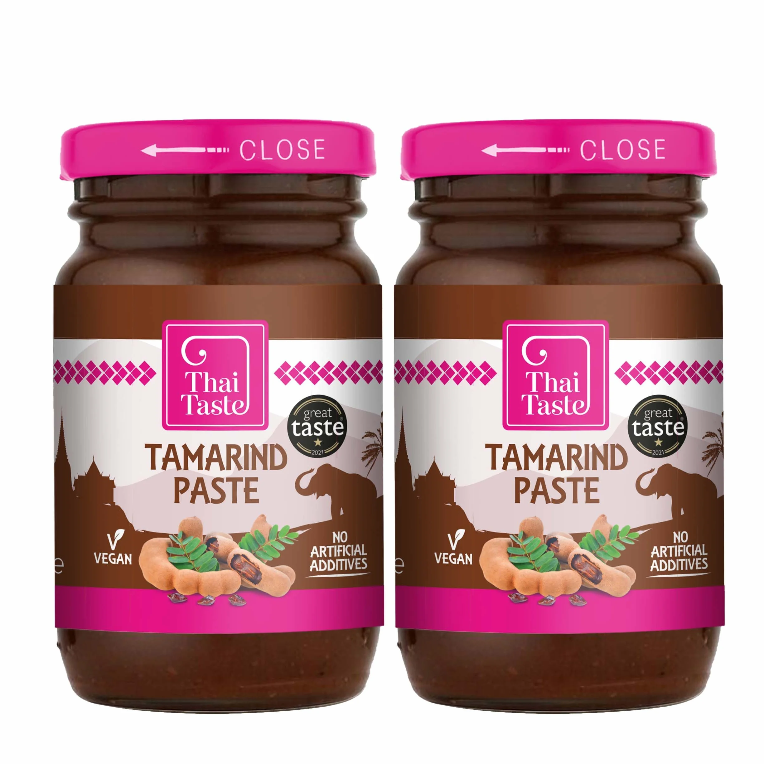 Thai Taste Pâte de tamarin (Makham Piek) 130 g - Lot de 2
