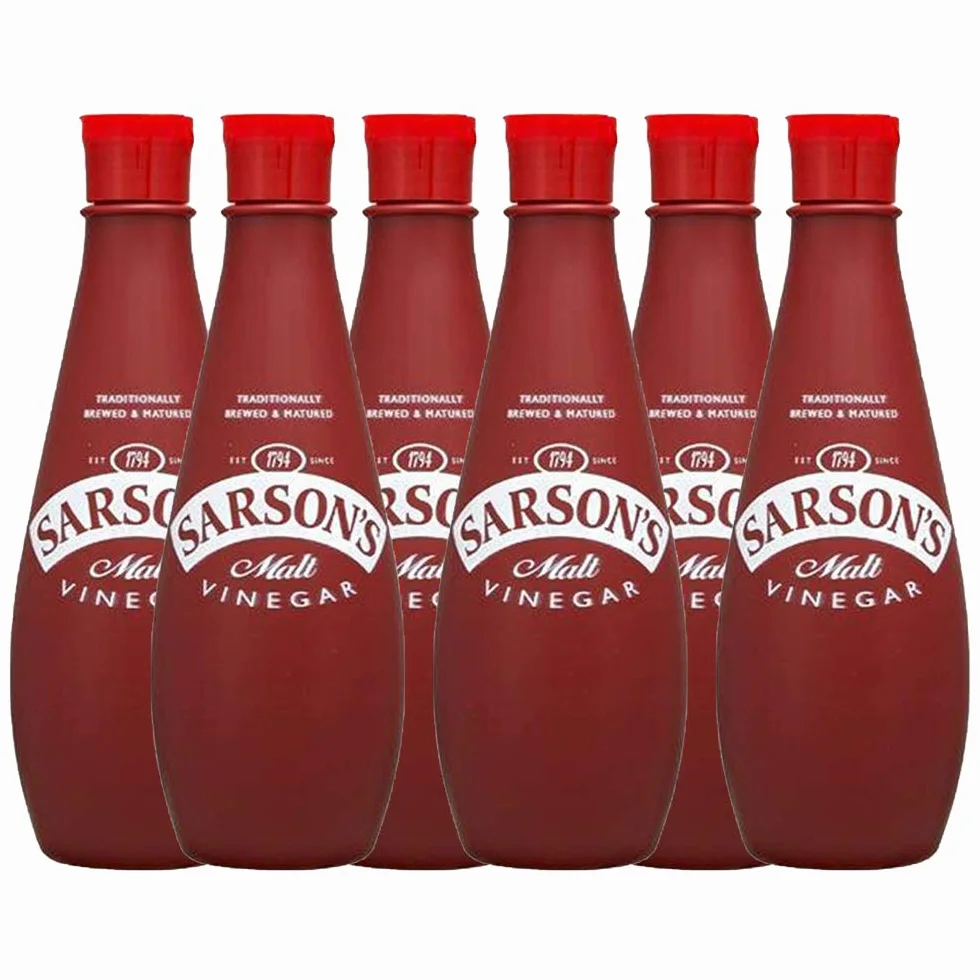 Sarson's Malt Vinaigre – Bouteille en plastique, 300 ml (lot de 6)