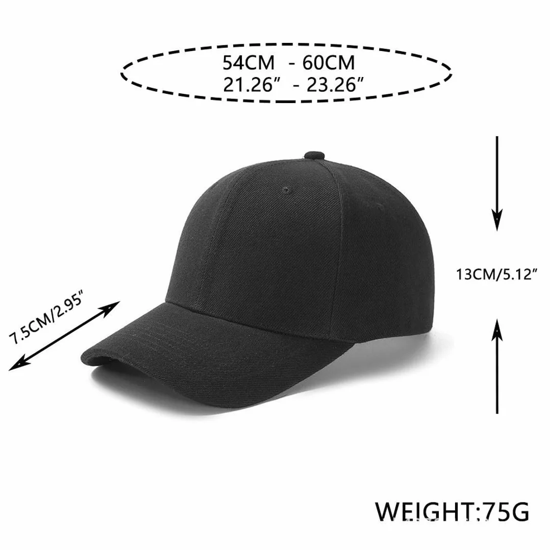 Casquette Enfant Réglable Protection UV Coton Noir Taille M