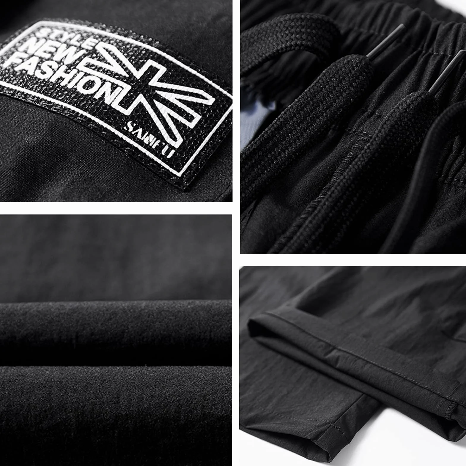 Pantalon court décontracté pour homme séchage rapide respirant poches zippées