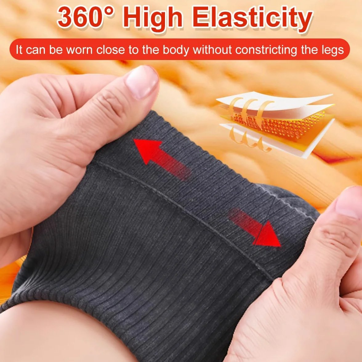 Chaussettes en cachemire et laine à genou Chaud pour femmes hommes