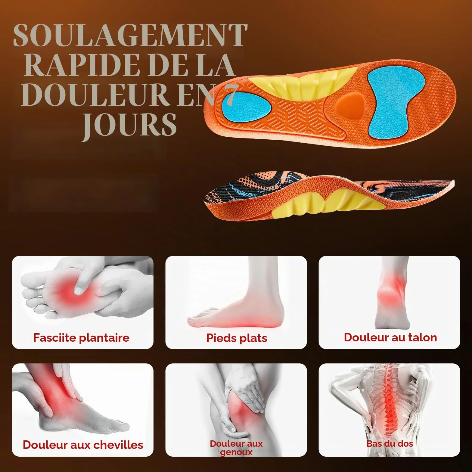 Footmaster Semelles orthopédiques fasciite plantaire soutien voûte plantaire pieds plats soulagement douleurs épine calcanéenne