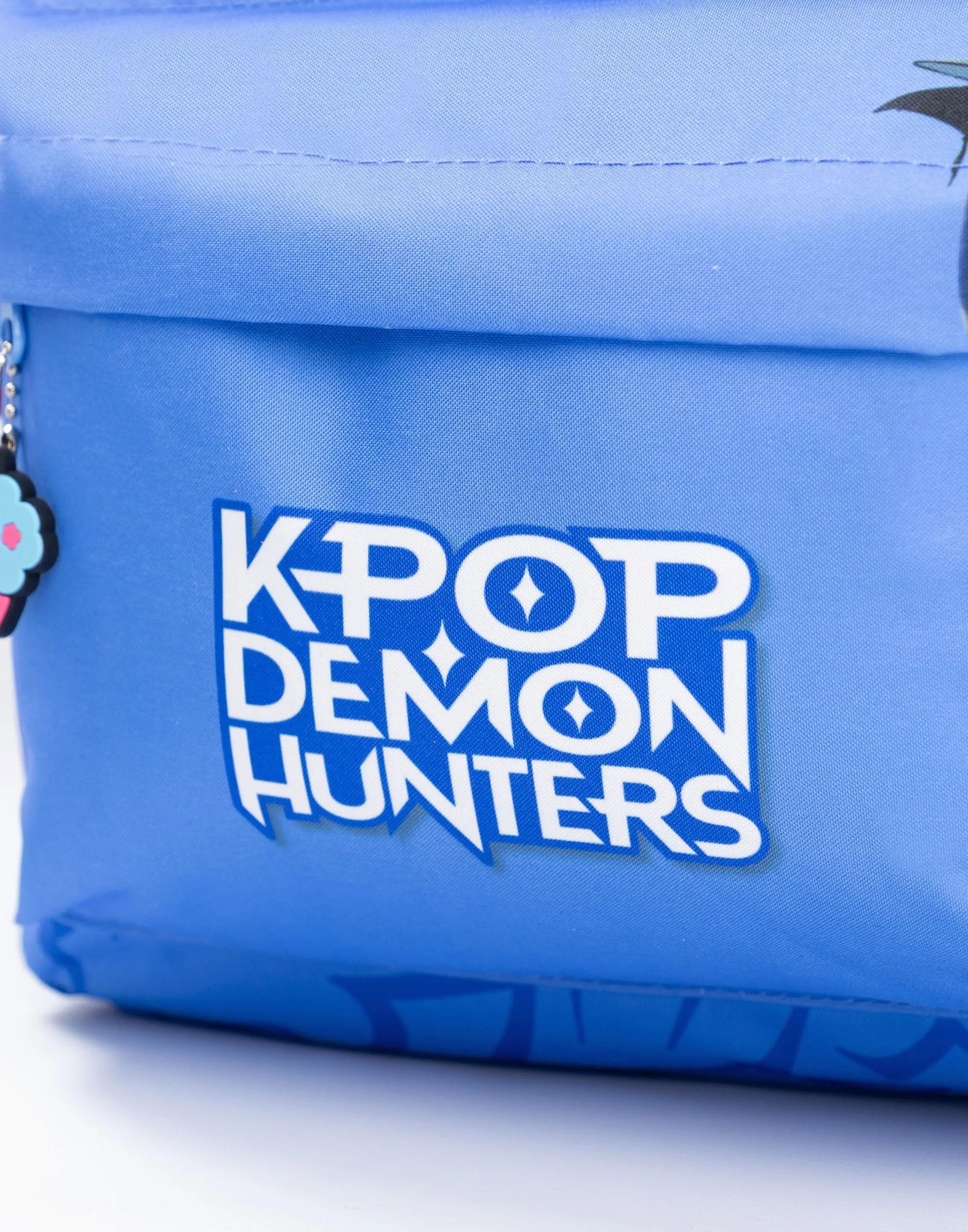 Sac à dos KPop Demon Hunters Derpy Tiger bleu pour enfant avec poche avant zippée