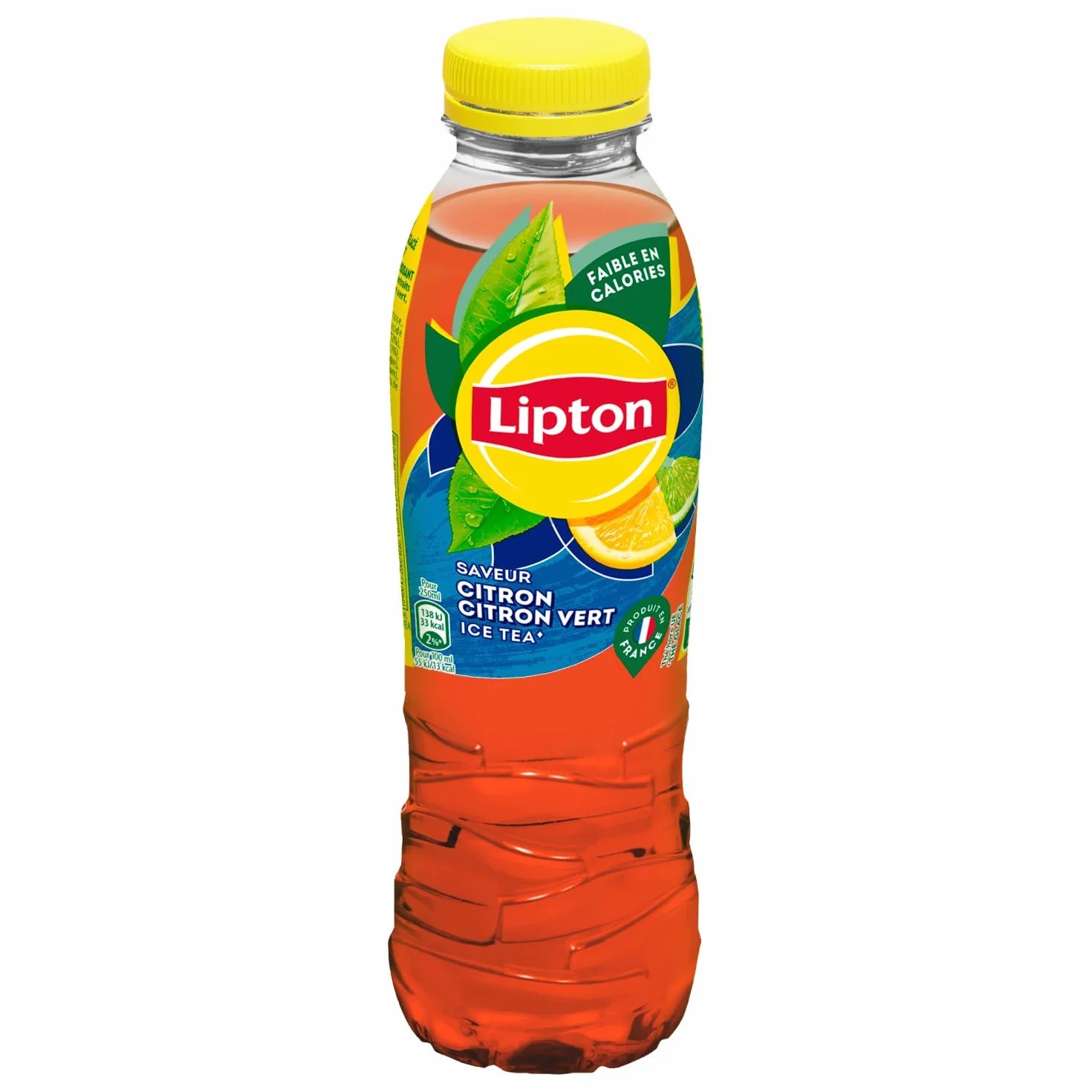 LIPTON Ice Tea Thé Glacé Saveur Citron et Citron Vert - Lot de 12x50cl
