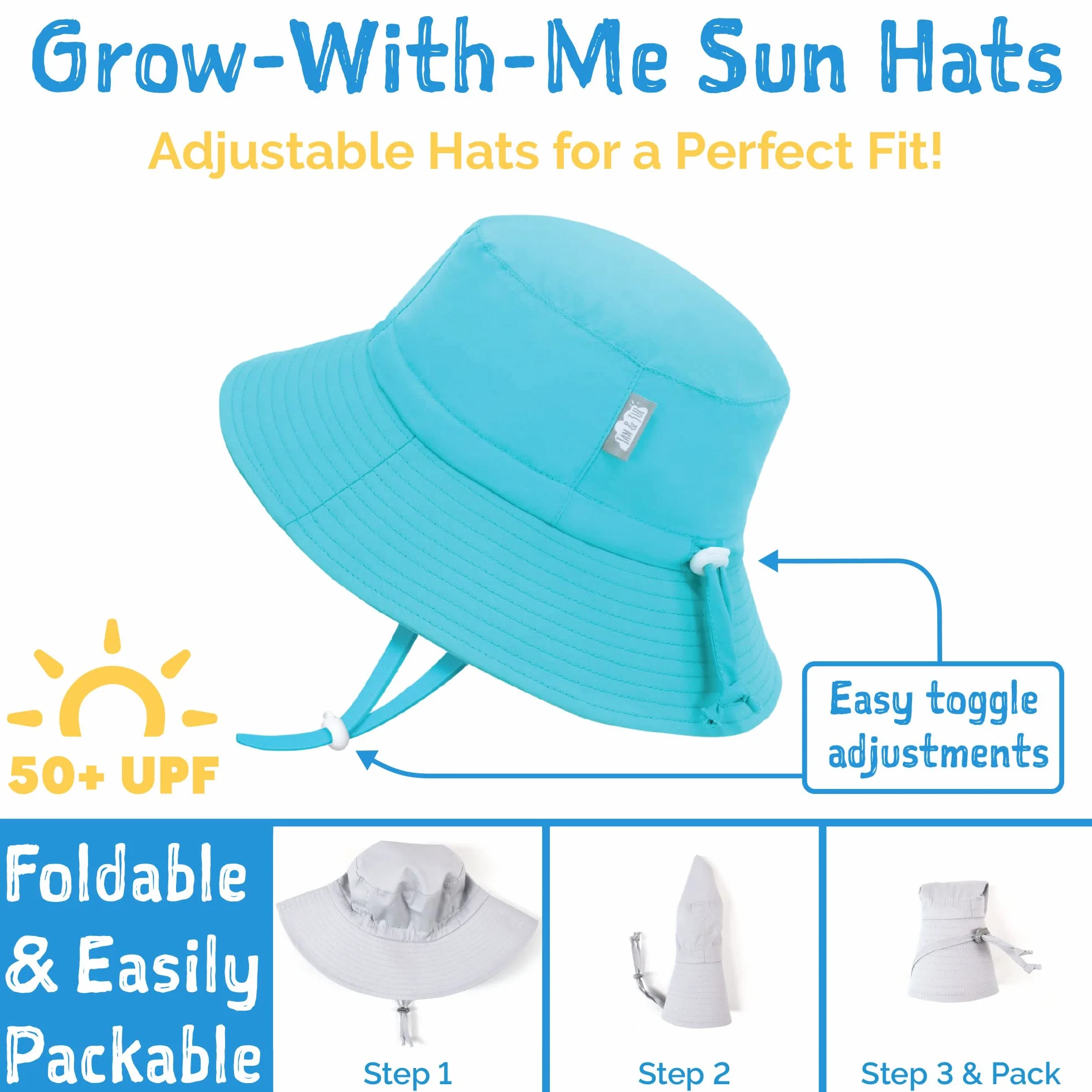 Jan & Jul Quick-Dry Swim Bucket Hat with Adjustable Strap
