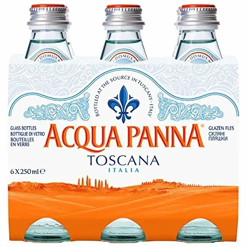 Acqua Panna Lot de 4 bouteilles d'eau minérale naturelle 25 cl
