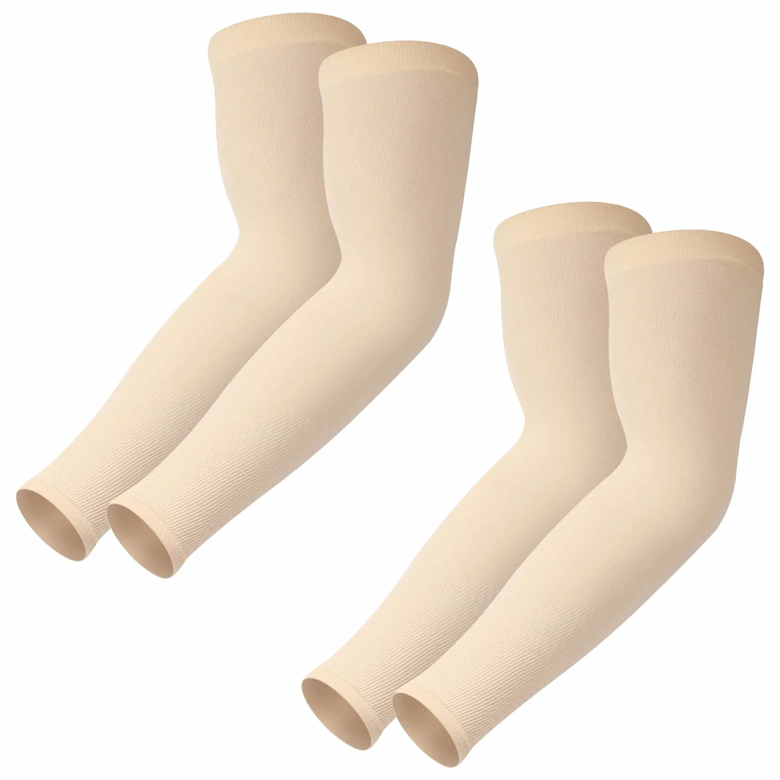 Manchettes Anti-Uv Compression 2 Paires UPF 50+ Running Cyclisme Homme Femme